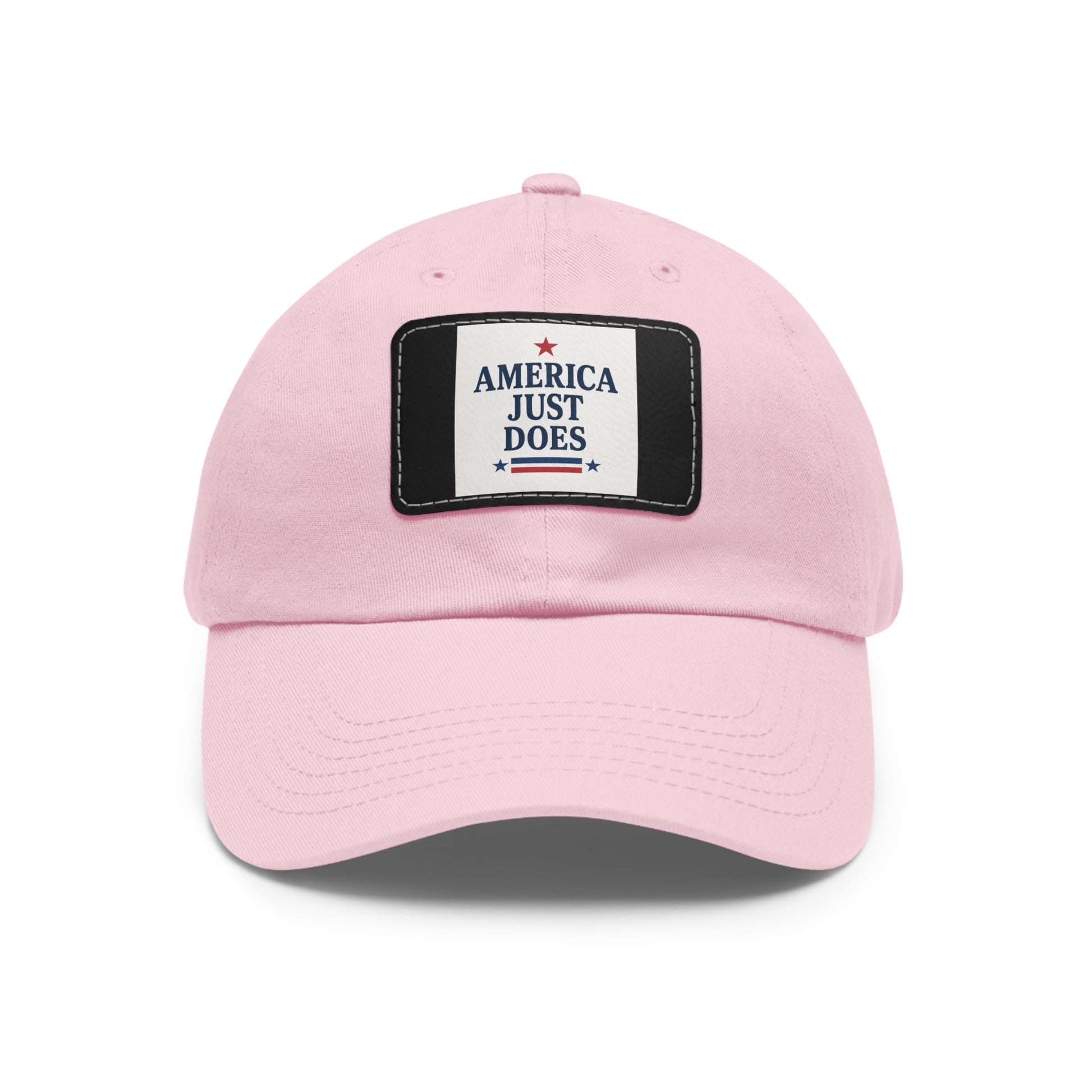 Patriotic Dad Hat with Leather Patch, Casual Cap, American Pride Accessory, Unique Gift for Dad, Summer Style Headwear