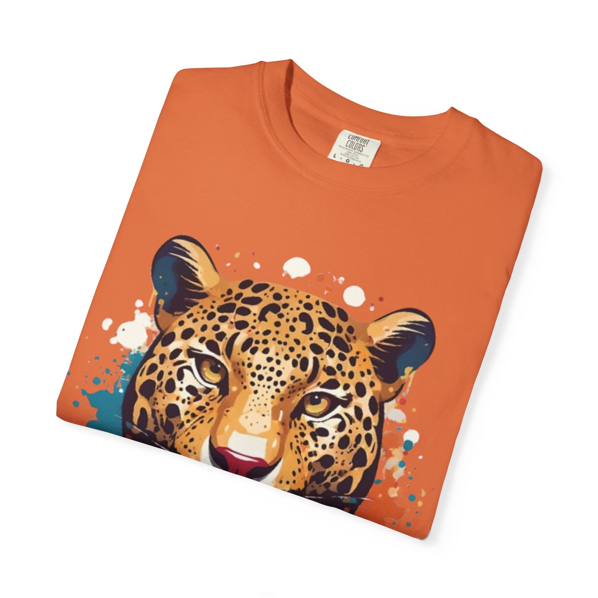 Creative Leopard T-Shirt, Artistic Animal Tee, Unique Gift for Art Lovers, Casual Wear, Trendy Fashion Statement