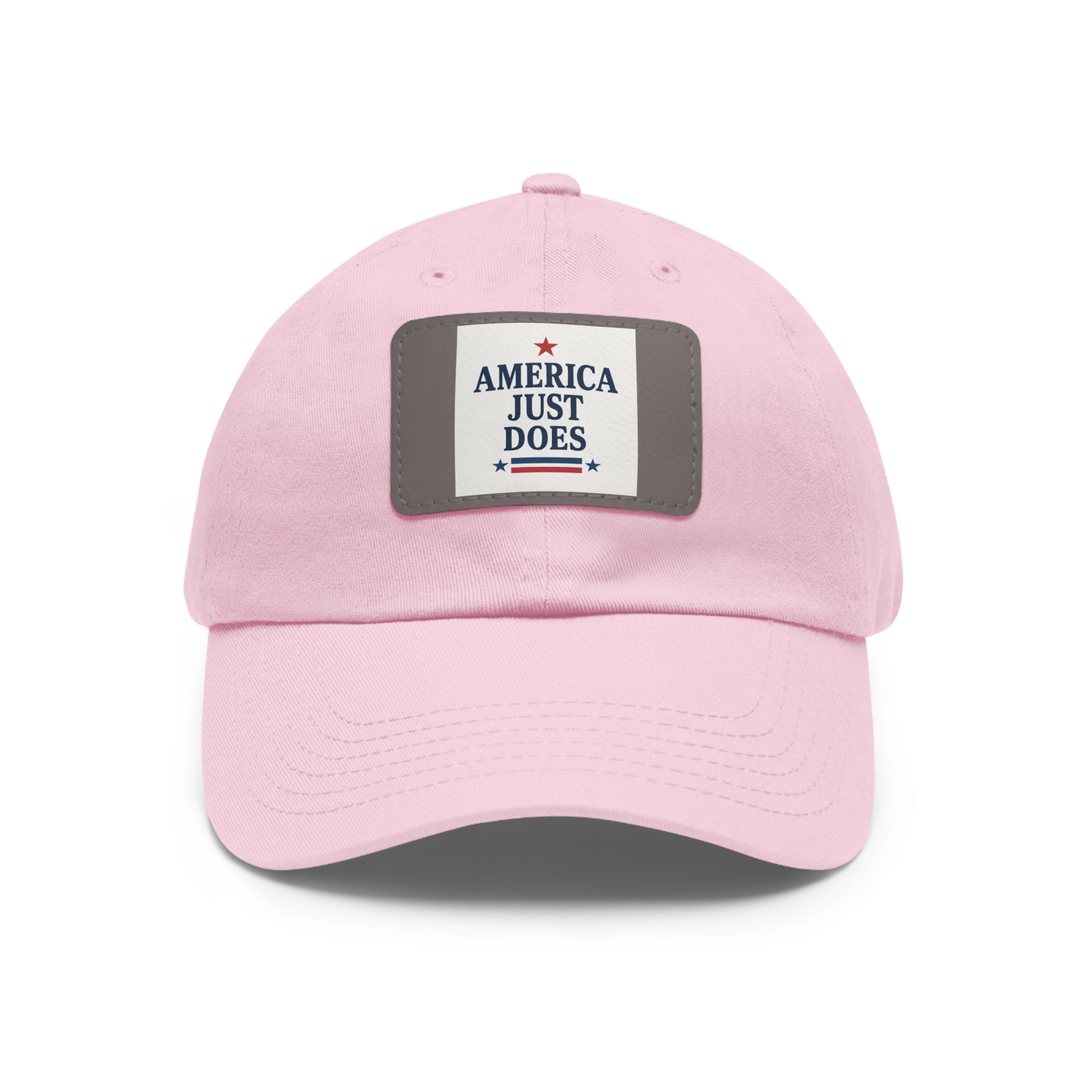 Patriotic Dad Hat with Leather Patch, Casual Cap, American Pride Accessory, Unique Gift for Dad, Summer Style Headwear