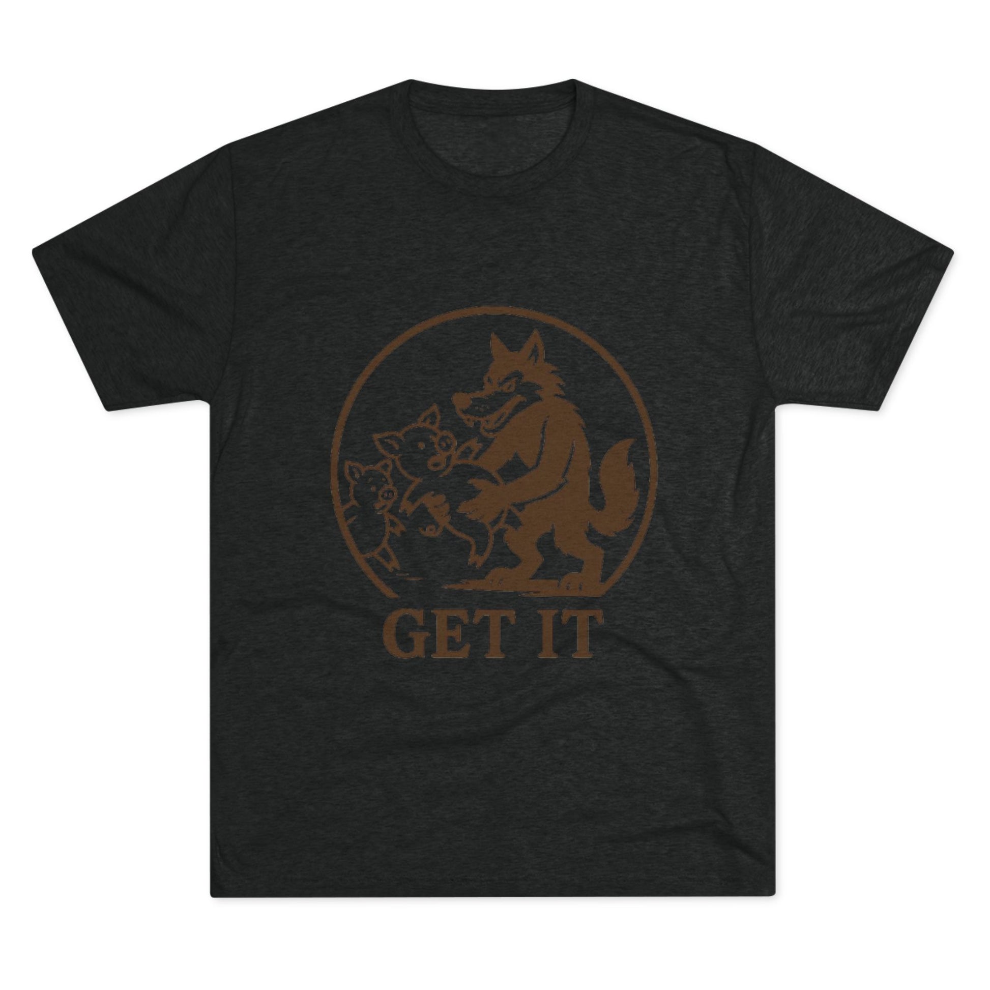 Playful Animal Graphic Tee - Unisex Crew Shirt, Funny Wolf Design, Gifts for Animal Lovers, Casual Wear, Humor Apparel, Birthday Gift