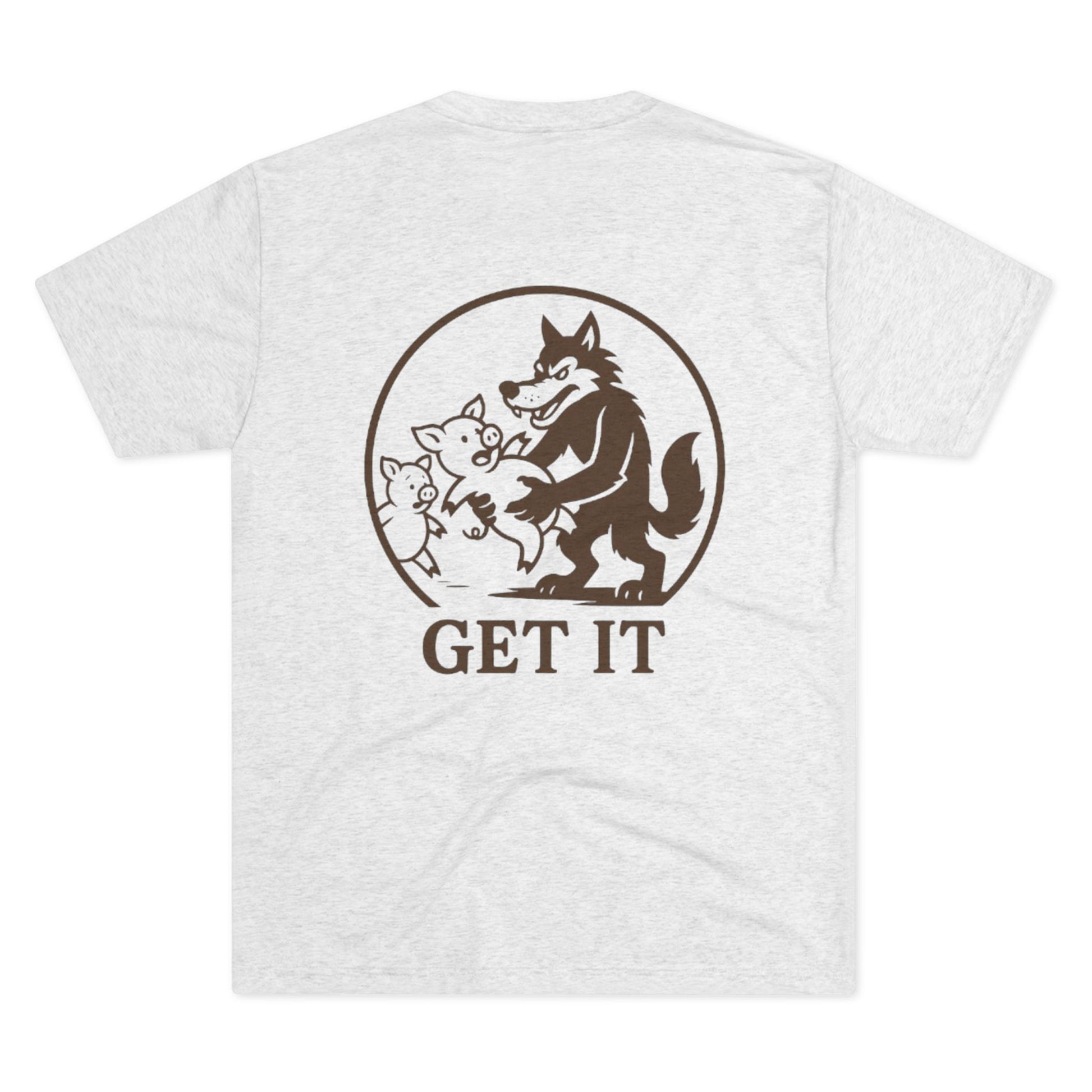 Playful Animal Graphic Tee - Unisex Crew Shirt, Funny Wolf Design, Gifts for Animal Lovers, Casual Wear, Humor Apparel, Birthday Gift