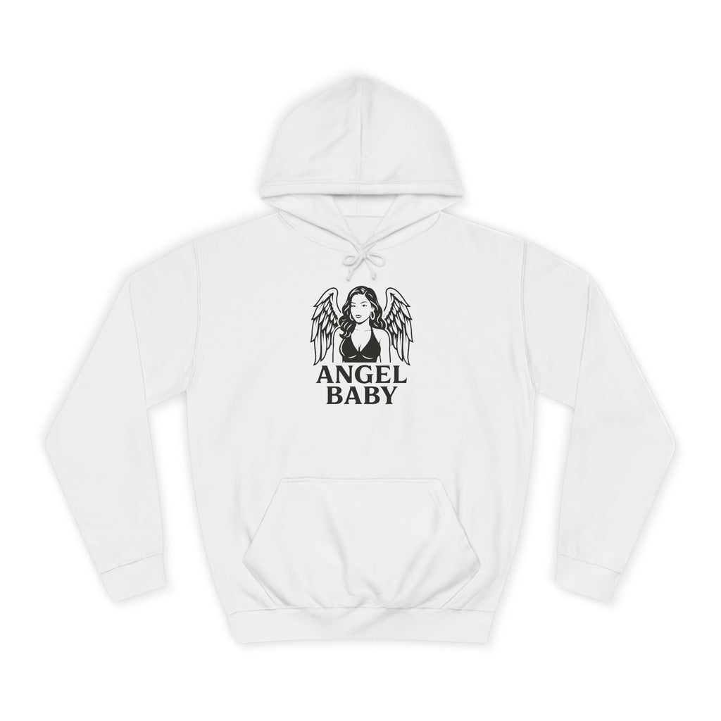 Angel Baby Unisex College Hoodie, Casual Streetwear, Gift for College Students, Fall Fashion, Unique Graphic Sweatshirt, Cozy Lounge Hoodie