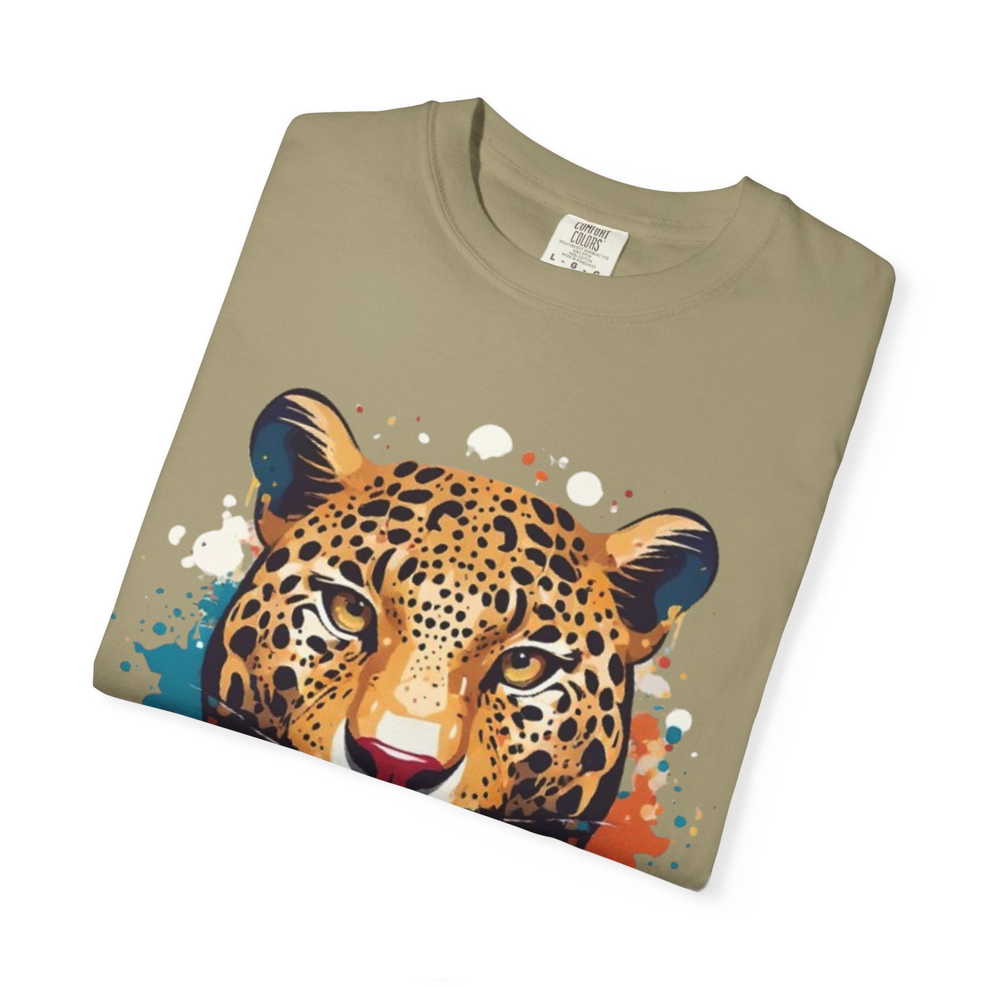 Creative Leopard T-Shirt, Artistic Animal Tee, Unique Gift for Art Lovers, Casual Wear, Trendy Fashion Statement