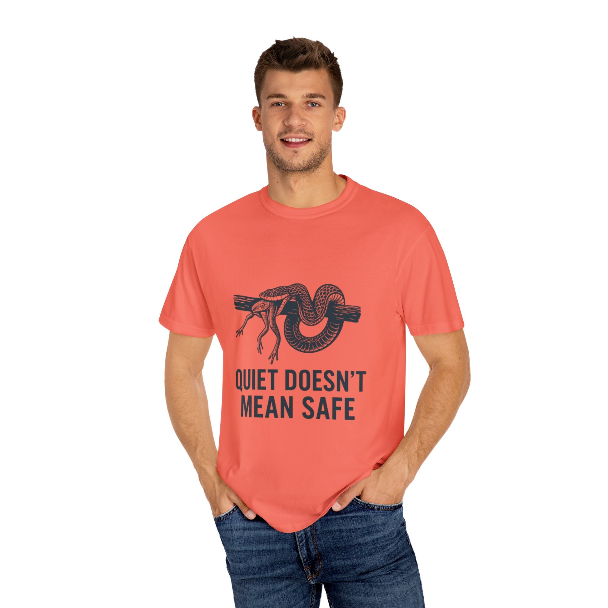 Snake and Frog Unisex T-Shirt - Nature Lover Gift, Adventure Apparel, Unique Graphic Tee, Eco-Friendly Fashion, Wildlife Enthusiast Shirt