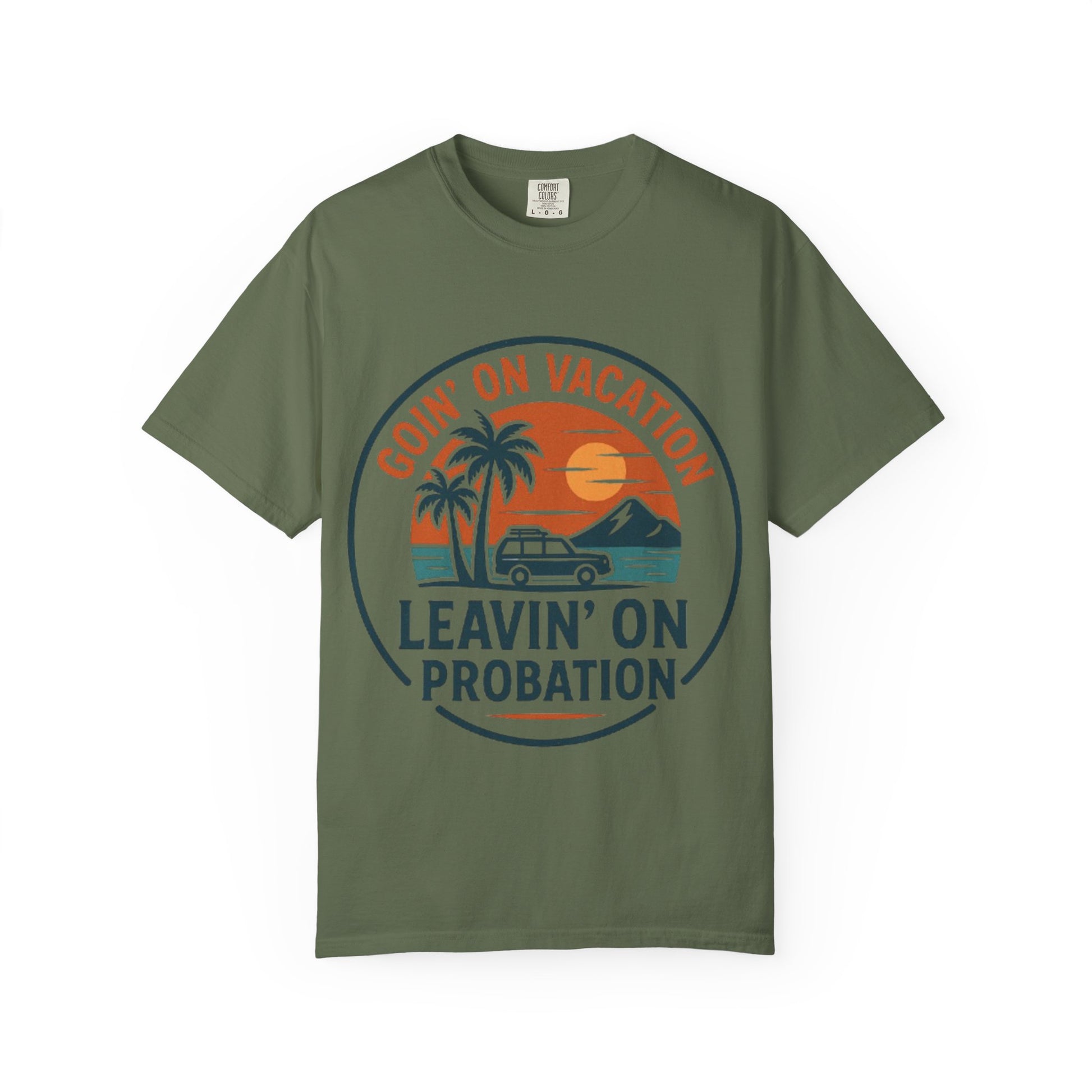 Vacation Vibes Graphic Tee - Goin' on Vacation, Leavin' on Probation, Gift for Travelers, Summer T-Shirt, Fun Casual Wear, Unisex Apparel