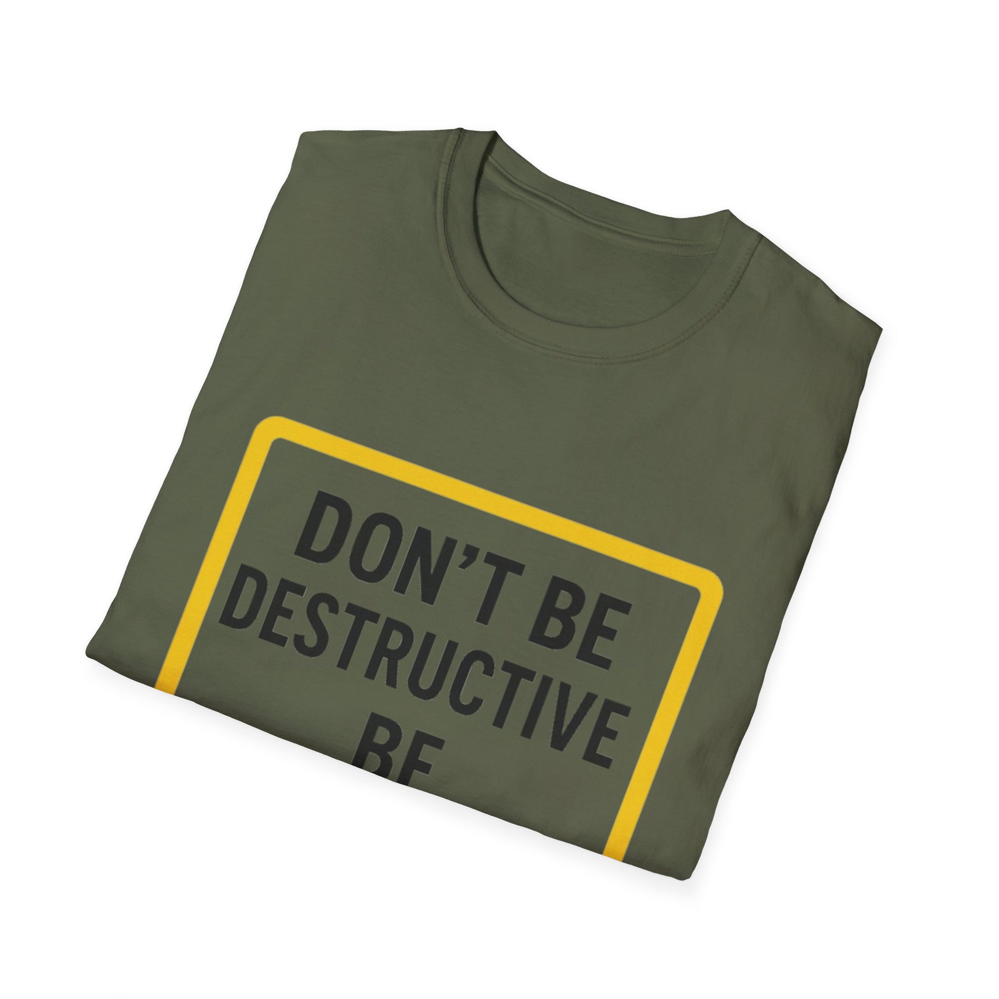 Motivational Unisex T-Shirt - 'Don't Be Destructive, Be Productive' - Casual Wear, Gift Idea, Inspirational Apparel, Self-Improvement [...]