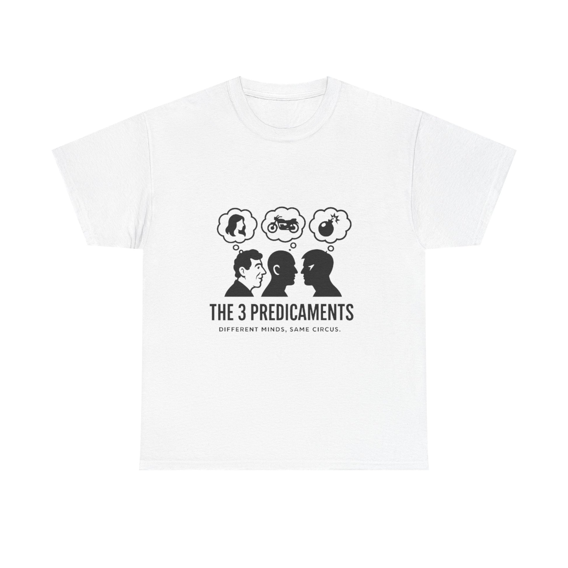 Unisex Heavy Cotton Tee with Thought-Provoking Design, Graphic Tee, Casual Wear, Gift Idea for Friends, Statement Shirt