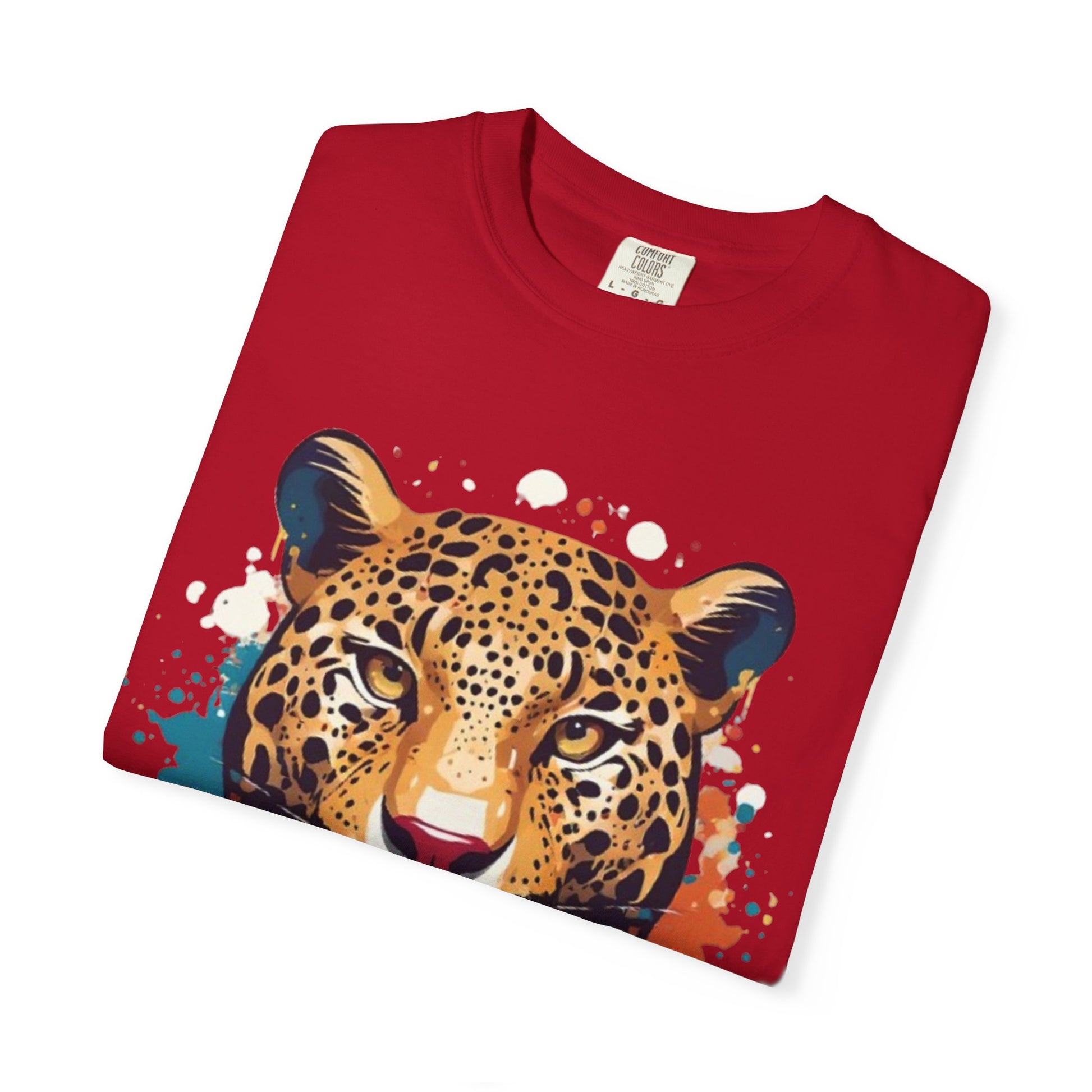 Creative Leopard T-Shirt, Artistic Animal Tee, Unique Gift for Art Lovers, Casual Wear, Trendy Fashion Statement