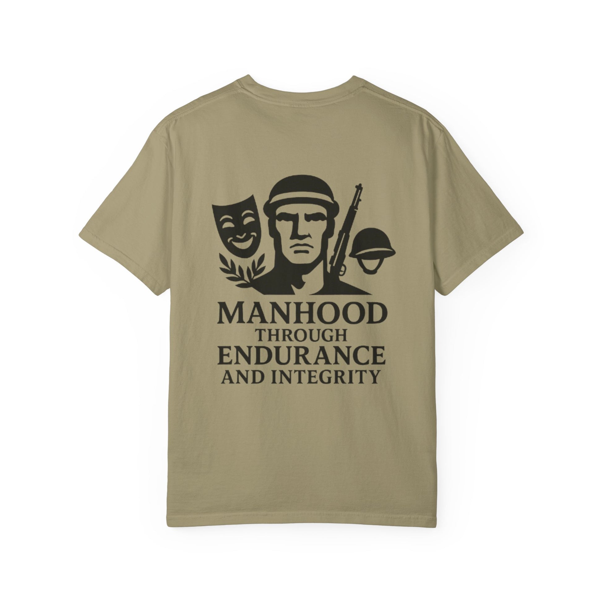 Inspirational Unisex T-Shirt: Manhood Through Endurance and Integrity, Gift for Dads, Motivational Apparel, Everyday Wear, Men's T-Shirt