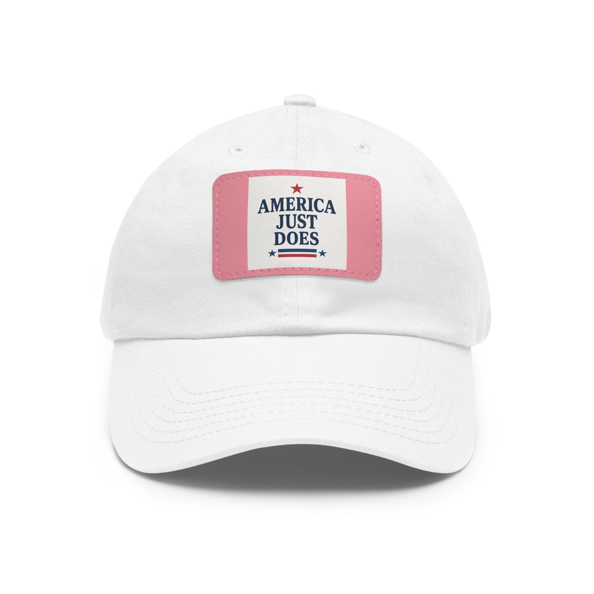 Patriotic Dad Hat with Leather Patch, Casual Cap, American Pride Accessory, Unique Gift for Dad, Summer Style Headwear