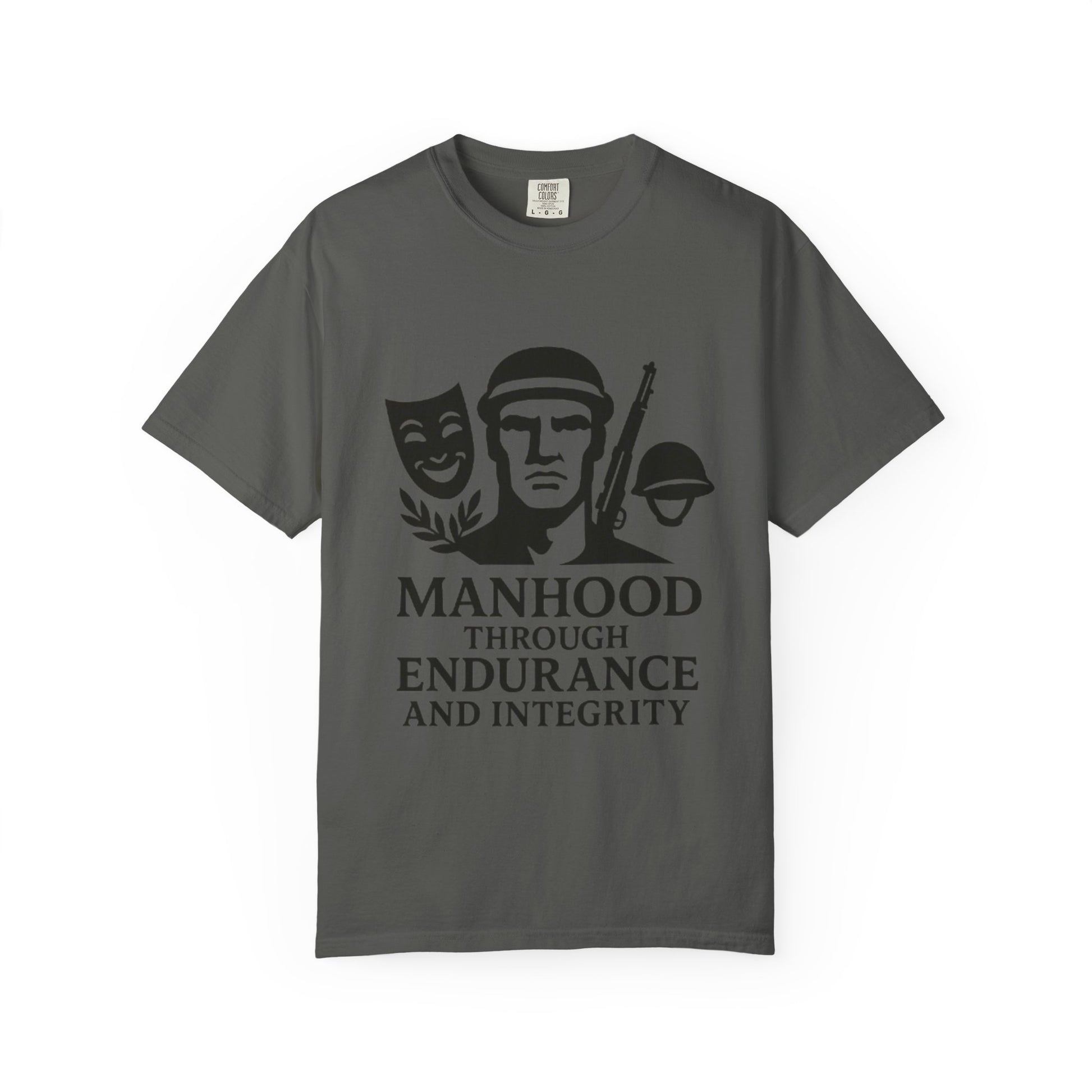 Inspirational Unisex T-Shirt: Manhood Through Endurance and Integrity, Gift for Dads, Motivational Apparel, Everyday Wear, Men's T-Shirt