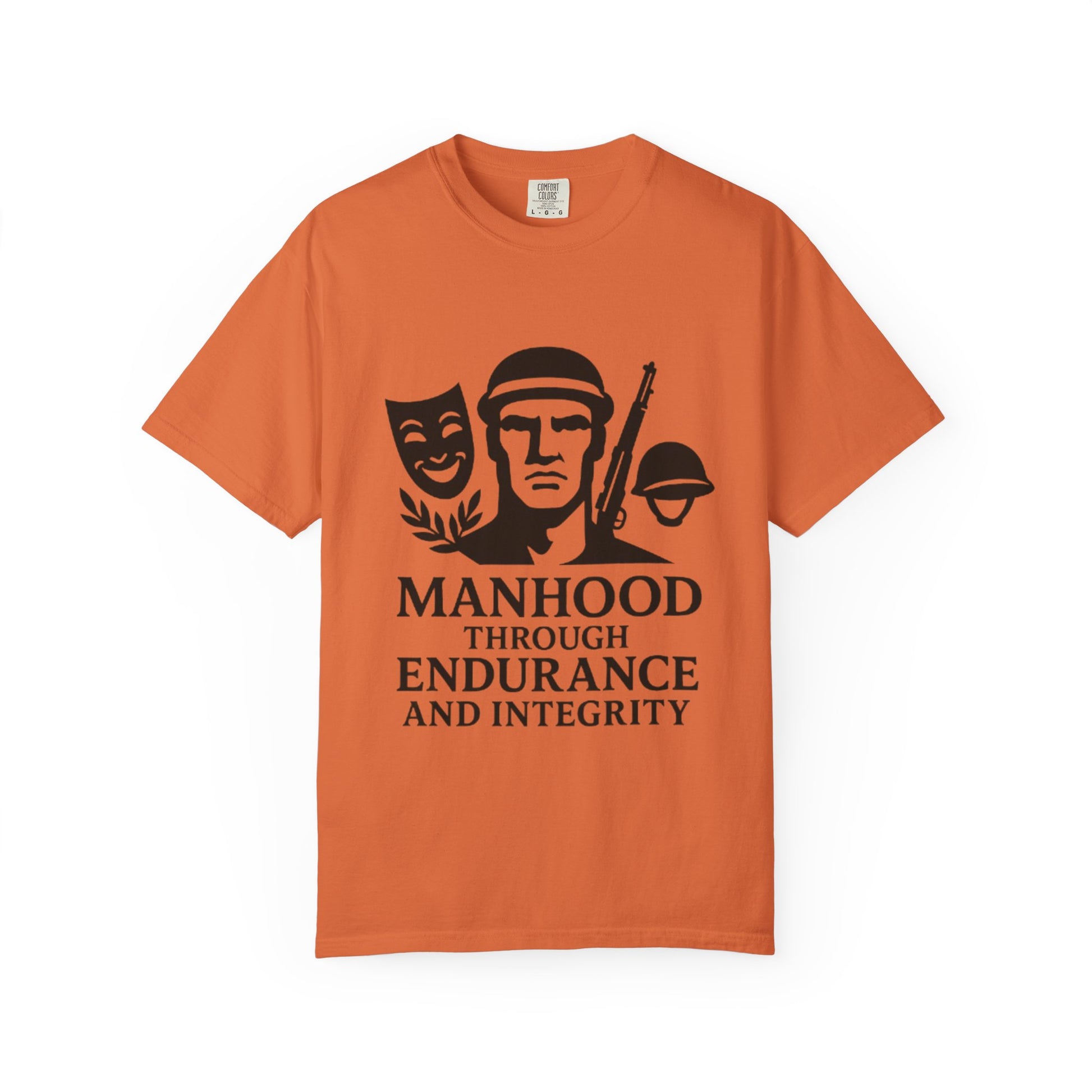 Inspirational Unisex T-Shirt: Manhood Through Endurance and Integrity, Gift for Dads, Motivational Apparel, Everyday Wear, Men's T-Shirt