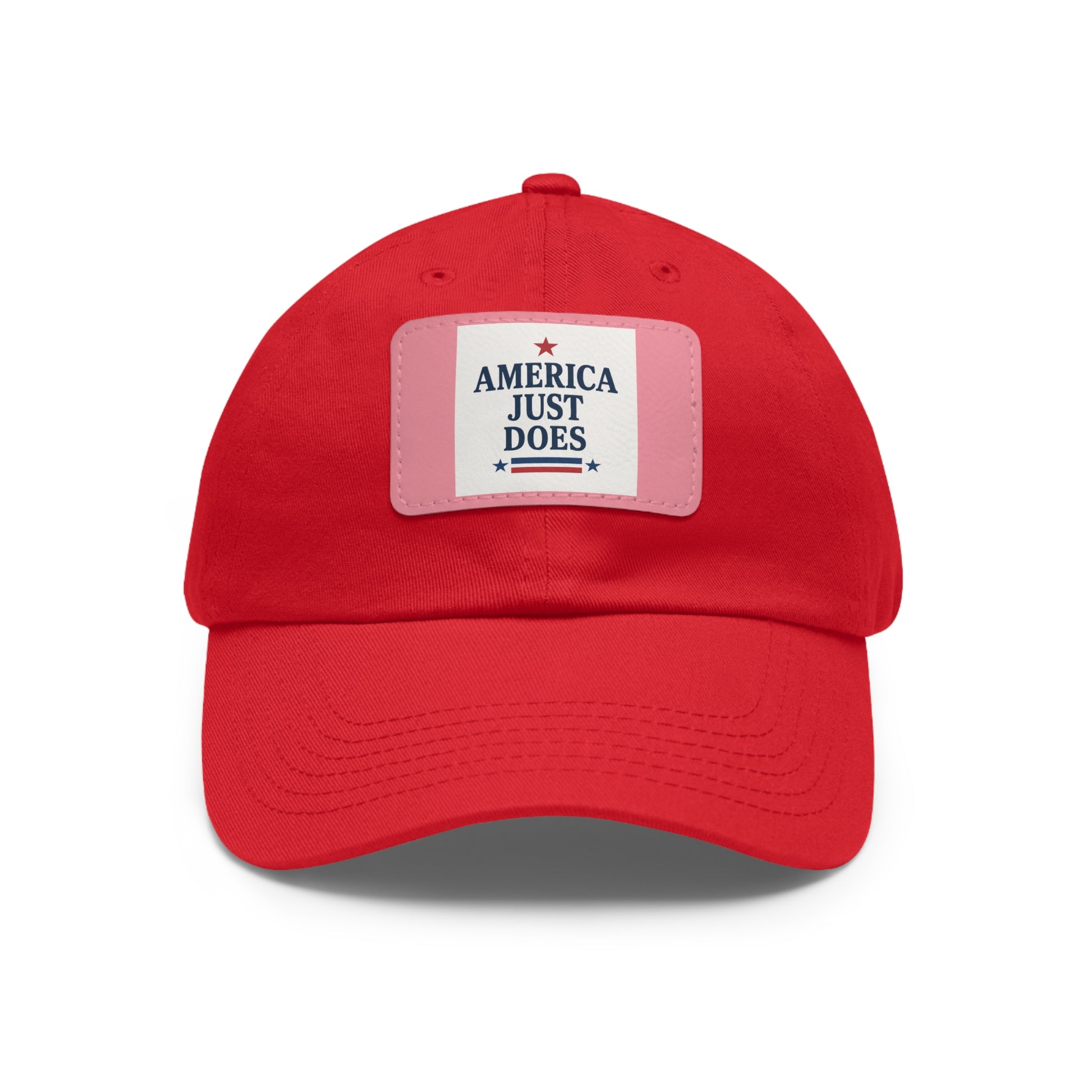 Patriotic Dad Hat with Leather Patch, Casual Cap, American Pride Accessory, Unique Gift for Dad, Summer Style Headwear