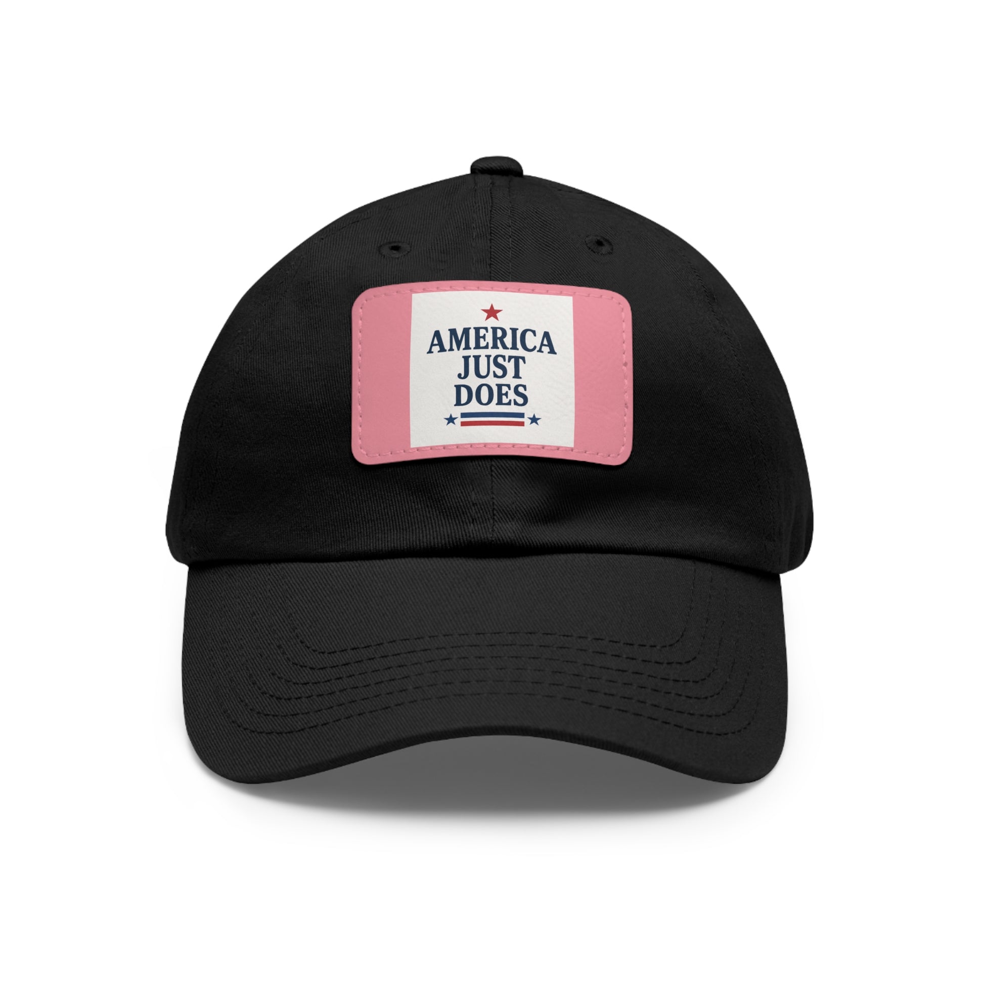 Patriotic Dad Hat with Leather Patch, Casual Cap, American Pride Accessory, Unique Gift for Dad, Summer Style Headwear