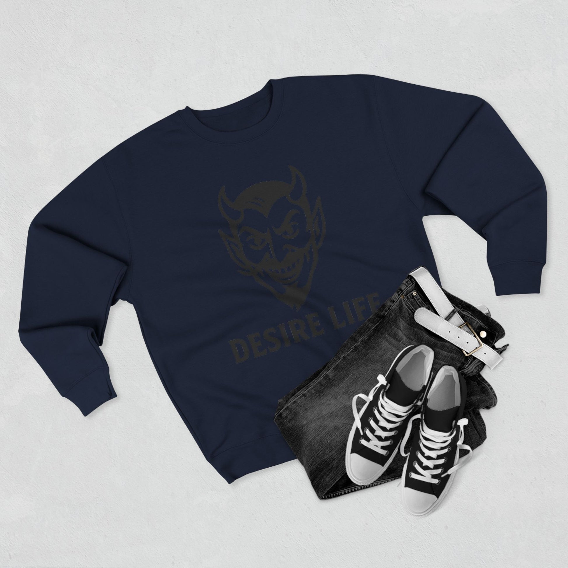 Unisex Crewneck Sweatshirt with 'Desire Life' Design | Casual Streetwear, Graphic Sweatshirt, Gift for Him/Her, Trendy Fashion, [...]