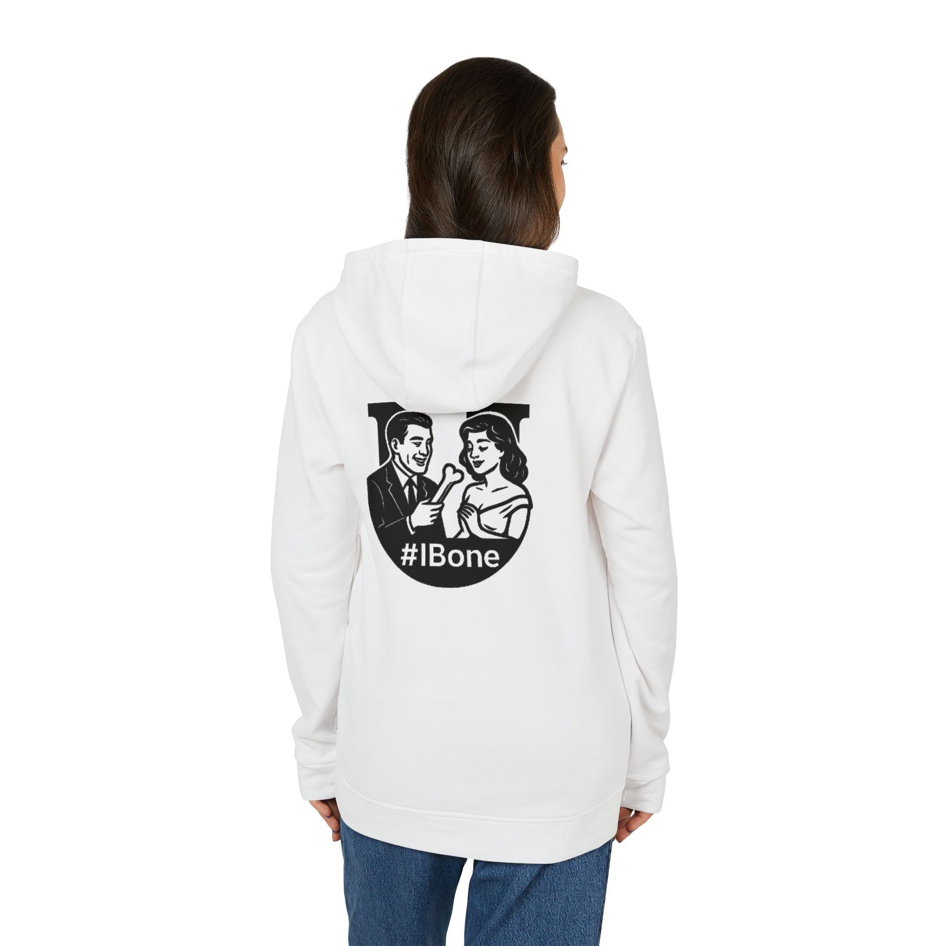 Unisex Fleece Hoodie with #IBone Graphic, Cozy Casual Wear for Everyday, Gift for Friends, Perfect for Events, Sportswear