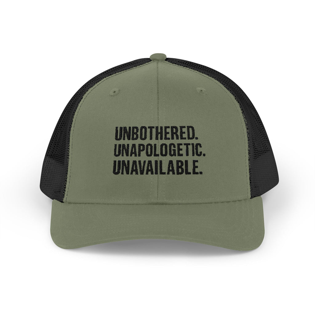 Snapback Cap - Unbothered Unapologetic Unavailable Design