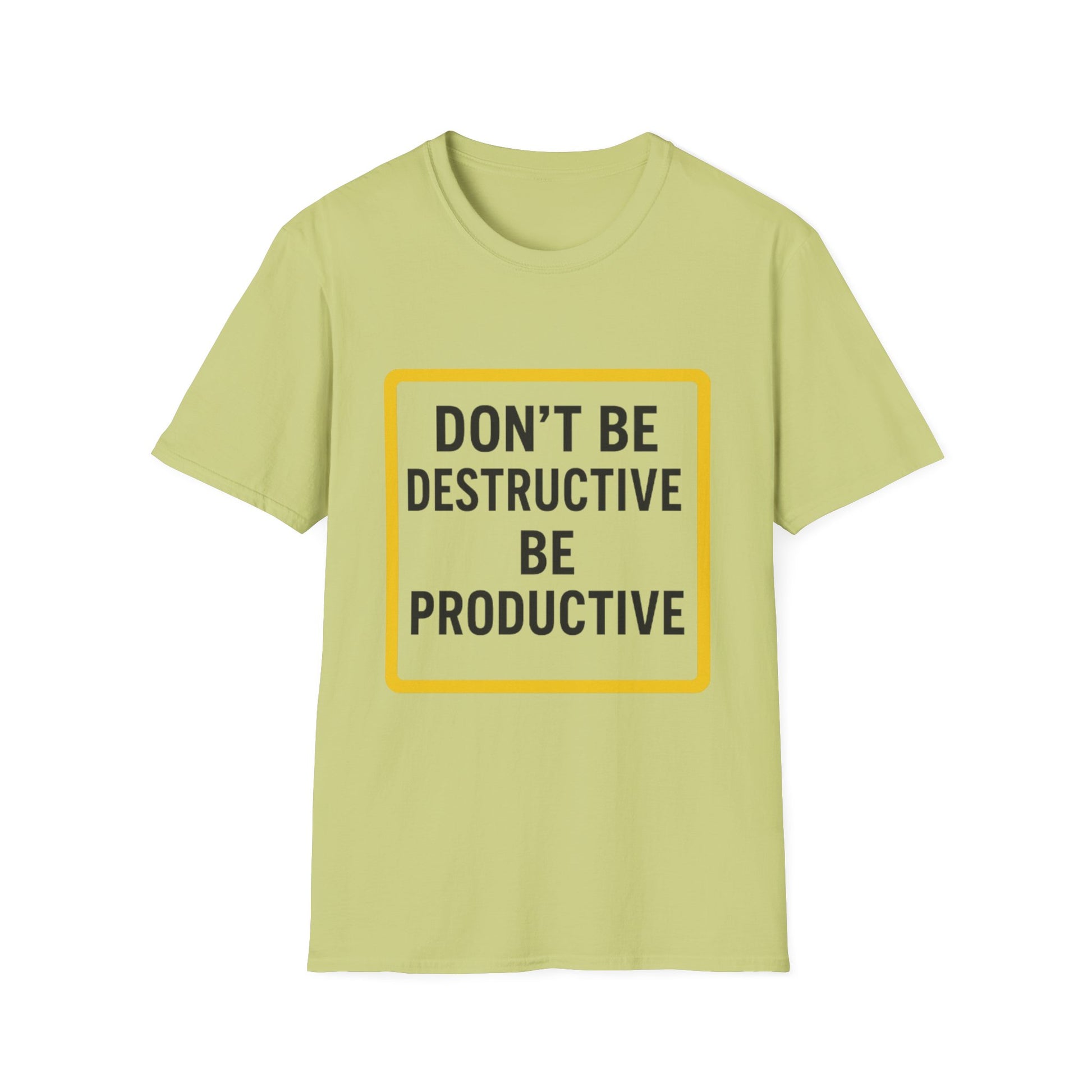 Motivational Unisex T-Shirt - 'Don't Be Destructive, Be Productive' - Casual Wear, Gift Idea, Inspirational Apparel, Self-Improvement [...]