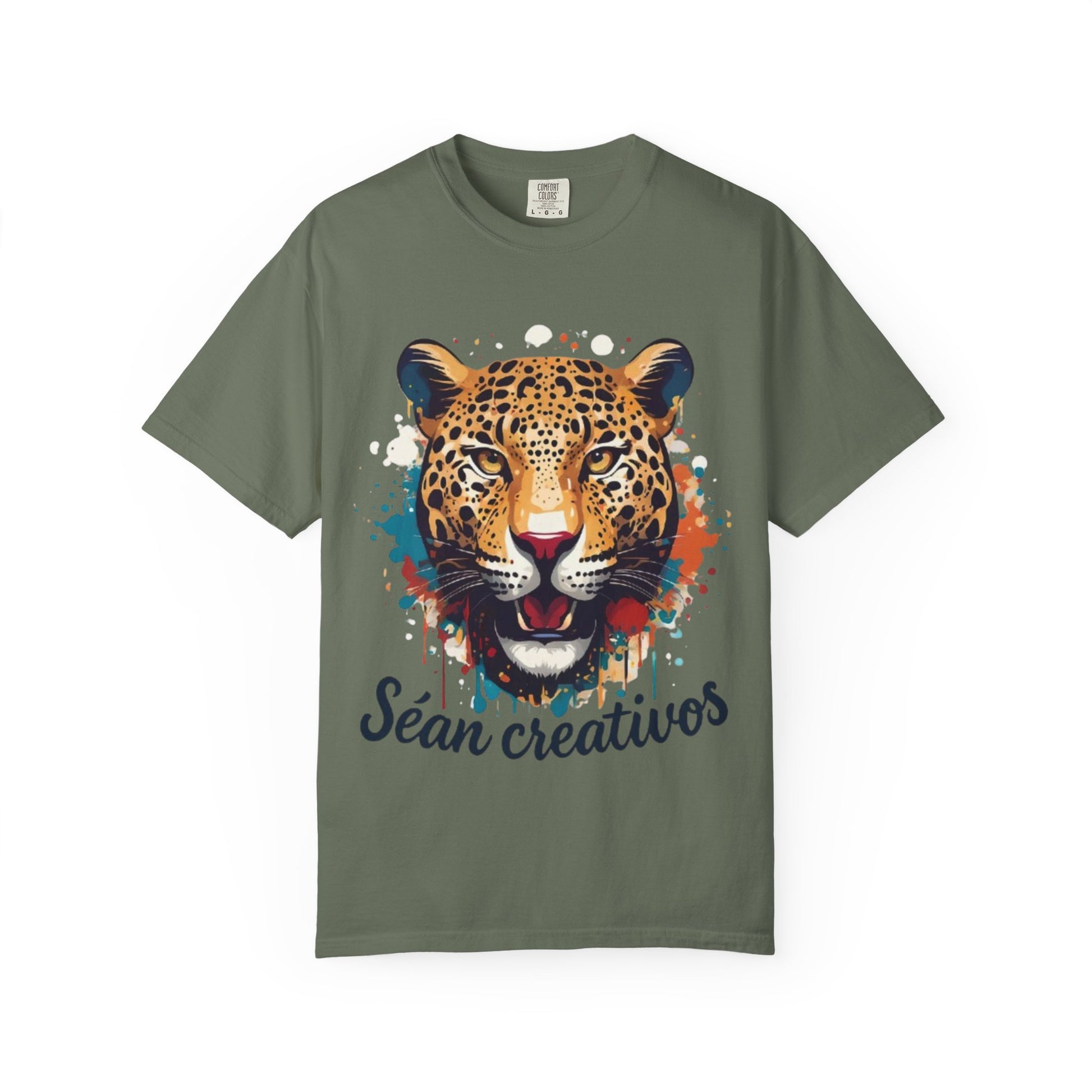 Creative Leopard T-Shirt, Artistic Animal Tee, Unique Gift for Art Lovers, Casual Wear, Trendy Fashion Statement