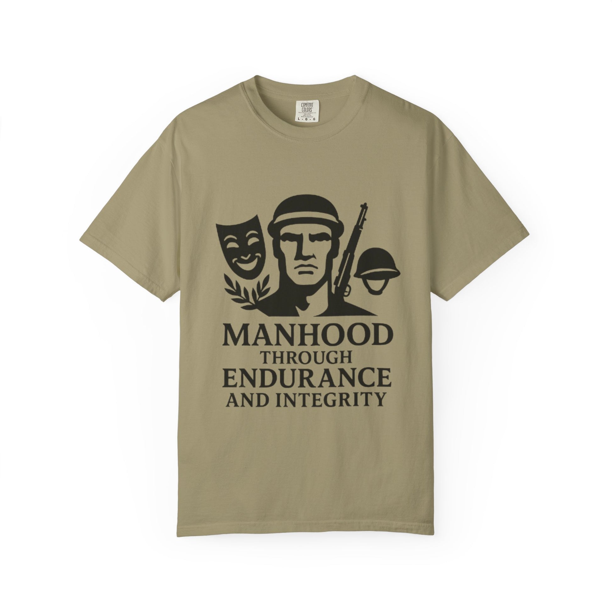 Inspirational Unisex T-Shirt: Manhood Through Endurance and Integrity, Gift for Dads, Motivational Apparel, Everyday Wear, Men's T-Shirt