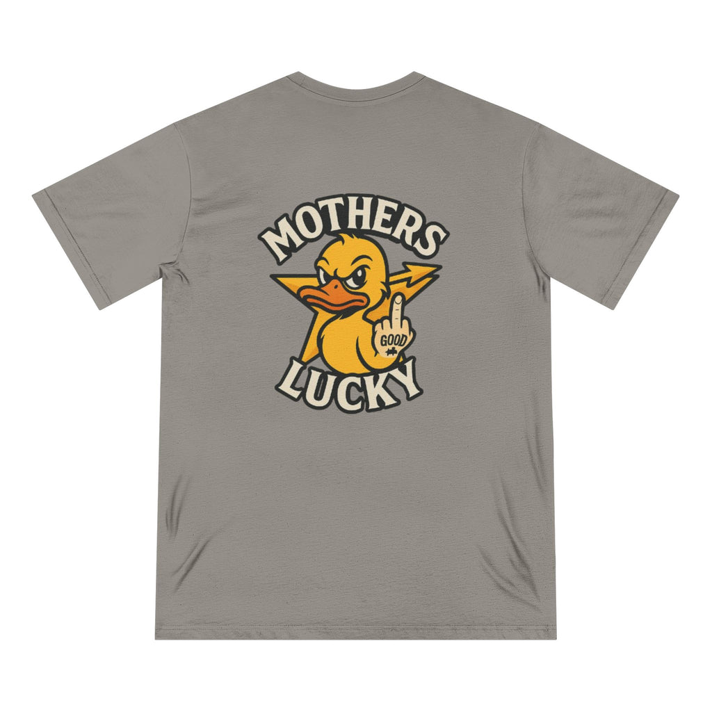 Organic Graphic Tee, Humorous T-shirt for Everyday Wear, Lucky Duck and Good Vibes Shirt, Perfect Gift for Friends, Casual Summer Outfit