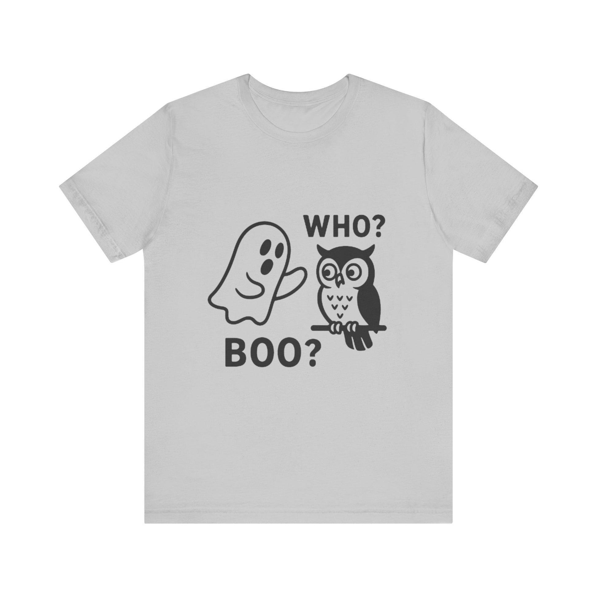 Halloween Who Boo? Unisex Tee, Ghosts and Owls Shirt, Funny Halloween T-Shirt, Spooky Gift, Autumn Apparel, Cute Halloween Outfit