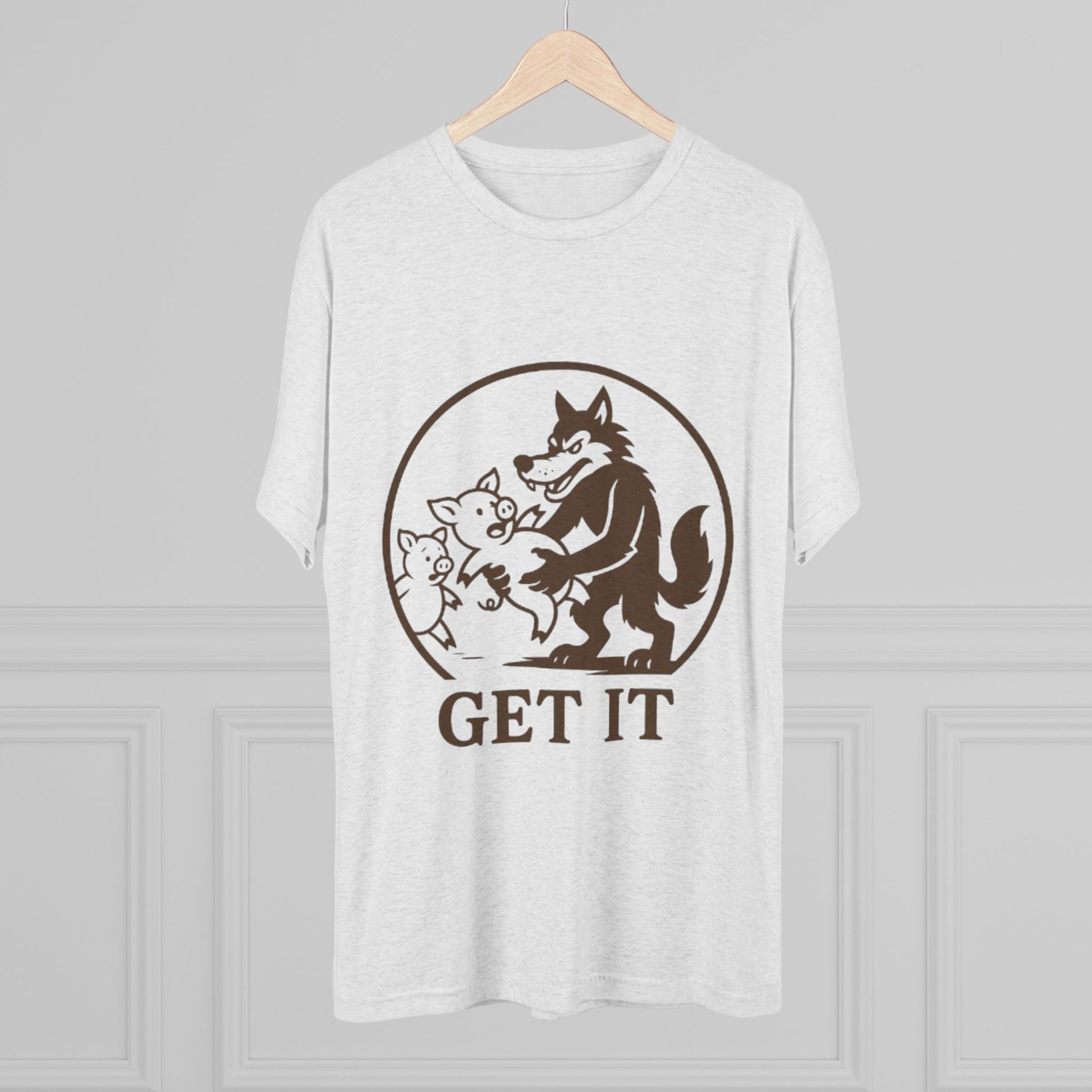 Playful Animal Graphic Tee - Unisex Crew Shirt, Funny Wolf Design, Gifts for Animal Lovers, Casual Wear, Humor Apparel, Birthday Gift