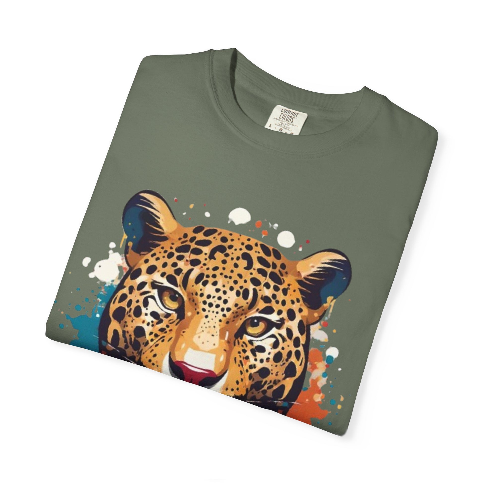 Creative Leopard T-Shirt, Artistic Animal Tee, Unique Gift for Art Lovers, Casual Wear, Trendy Fashion Statement