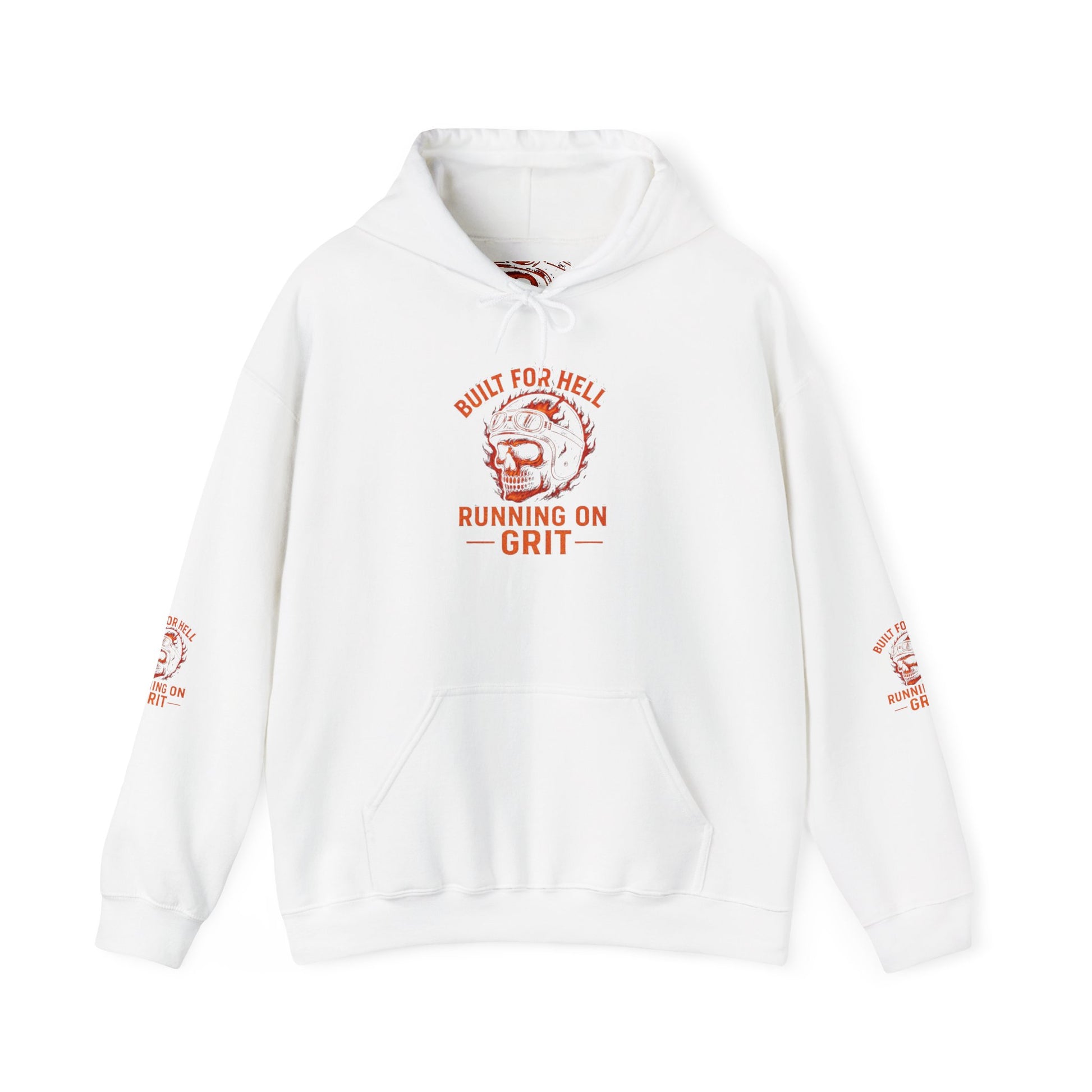 Built for Hell Hoodie - Unisex Heavy Blend Sweatshirt, Grit Motivation Apparel, Outdoorsy Gift, Casual Wear, Workout Hoodie