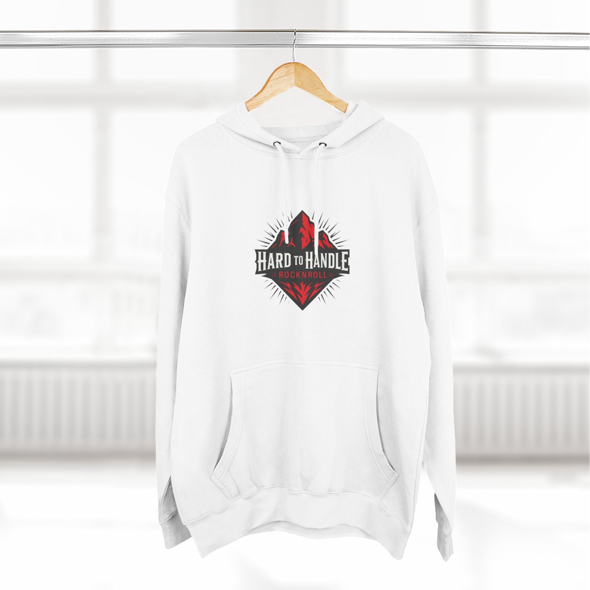 Rock On Fleece Hoodie - A Hard to Handle Design, Music Lover Gift, Cozy Layer, Festival Wear, Gift for Guitarists