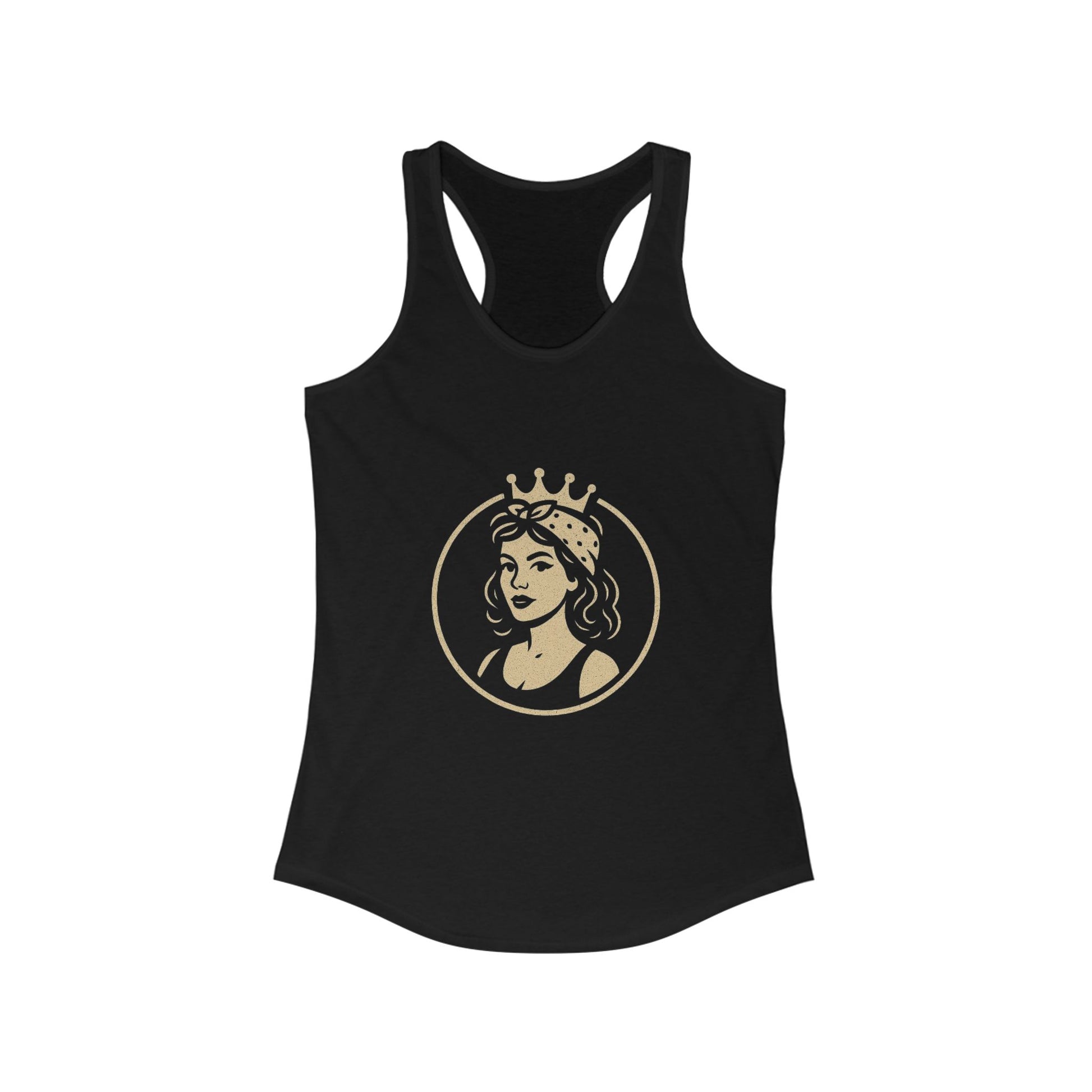 Queen Crown Racerback Tank - Perfect for Summer, Gym, or Casual Wear, Women's Fitness Top, Gift for Her, Feminine Wear