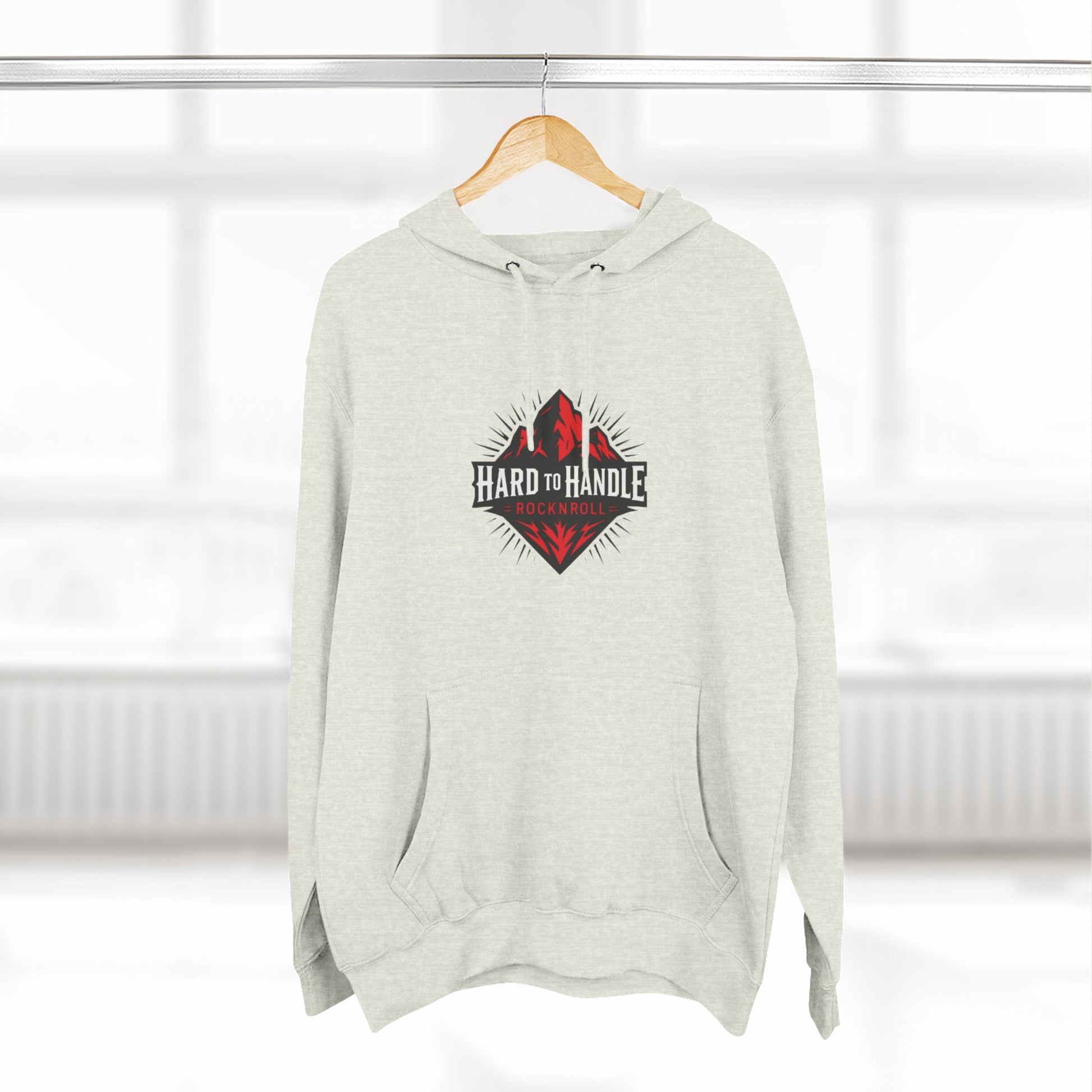 Rock On Fleece Hoodie - A Hard to Handle Design, Music Lover Gift, Cozy Layer, Festival Wear, Gift for Guitarists