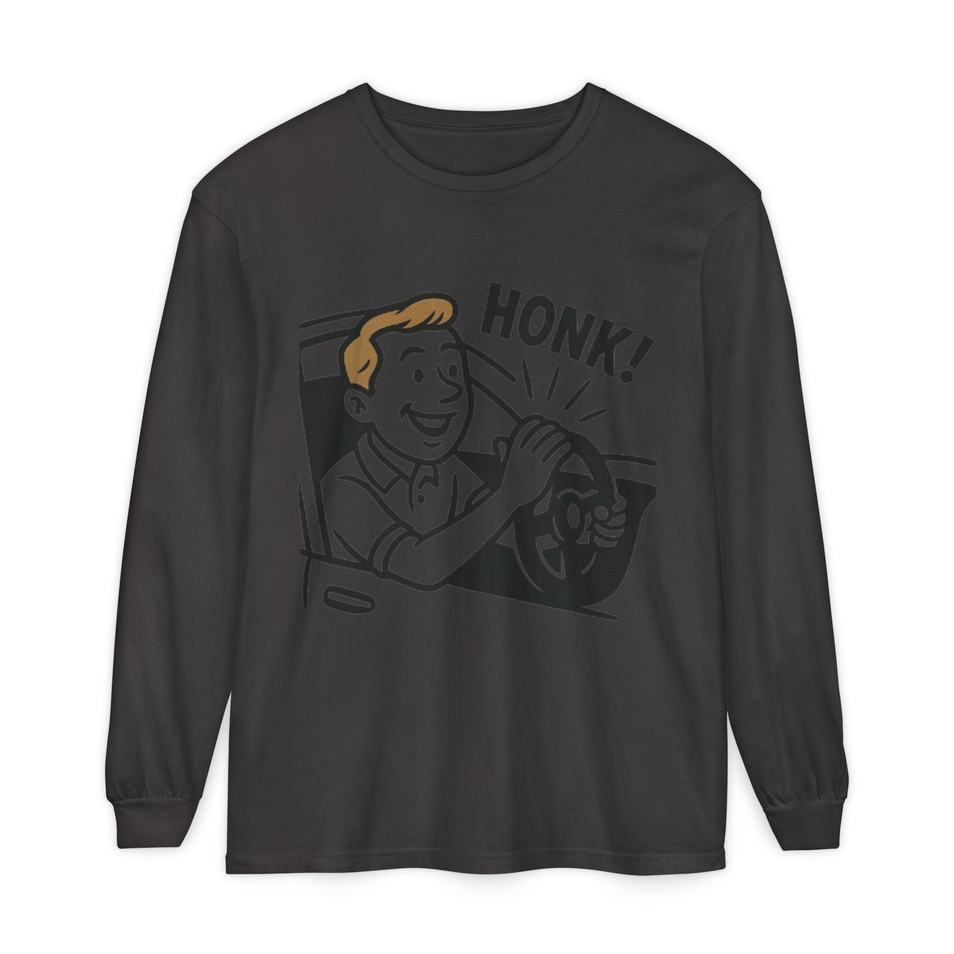 Honk Long Sleeve T-Shirt, Funny Car Enthusiast Tee, Gift for Drivers, Unisex Graphic Shirt, Casual Wear, Auto Humor Tee