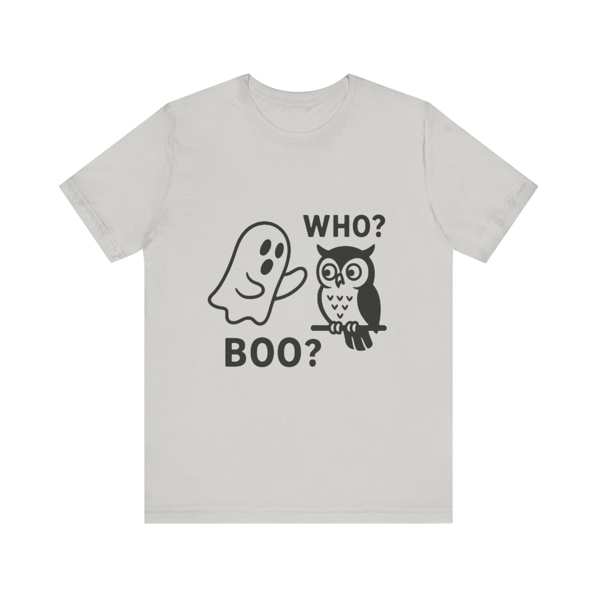 Halloween Who Boo? Unisex Tee, Ghosts and Owls Shirt, Funny Halloween T-Shirt, Spooky Gift, Autumn Apparel, Cute Halloween Outfit