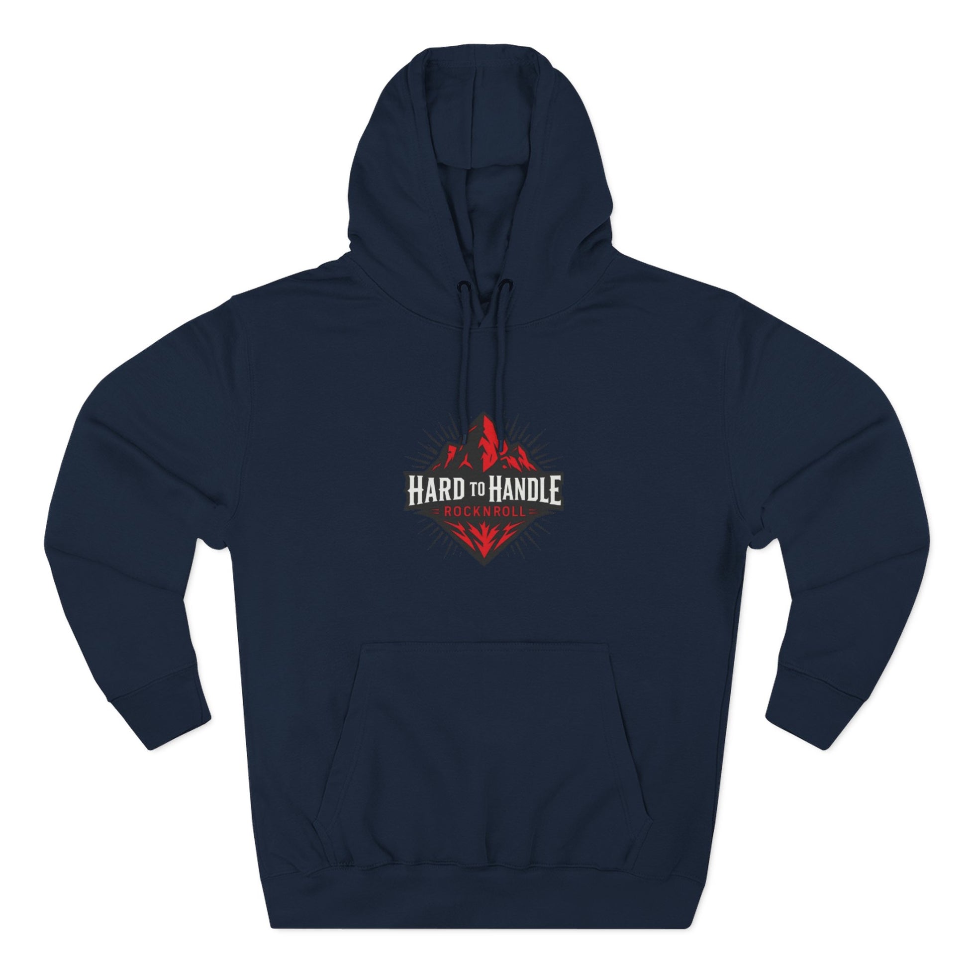 Rock On Fleece Hoodie - A Hard to Handle Design, Music Lover Gift, Cozy Layer, Festival Wear, Gift for Guitarists