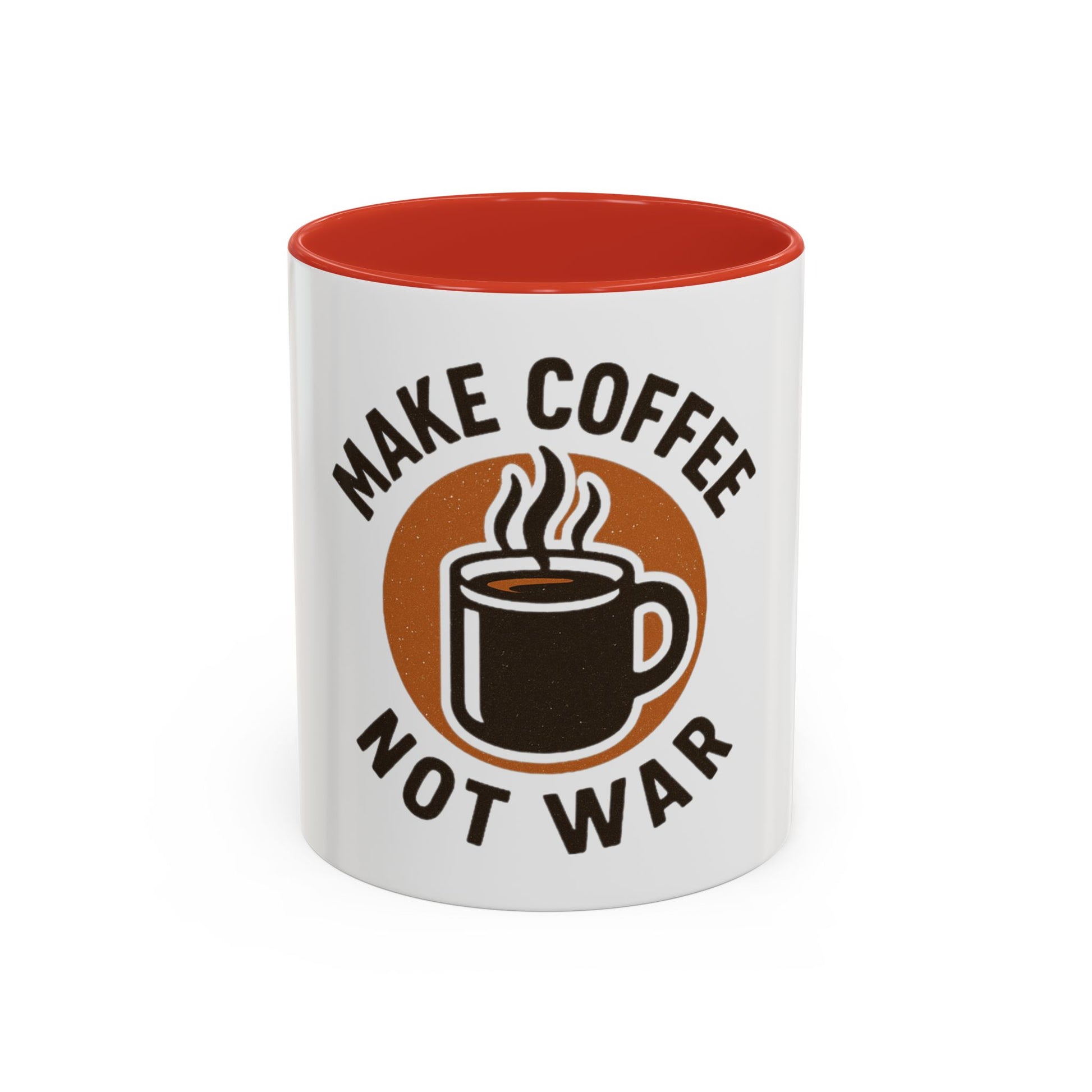 Make Coffee Not War Mug, Accent Coffee Mug Gift, Peaceful Coffee Lover Mug, Unique Coffee Cup, Home Office Decor