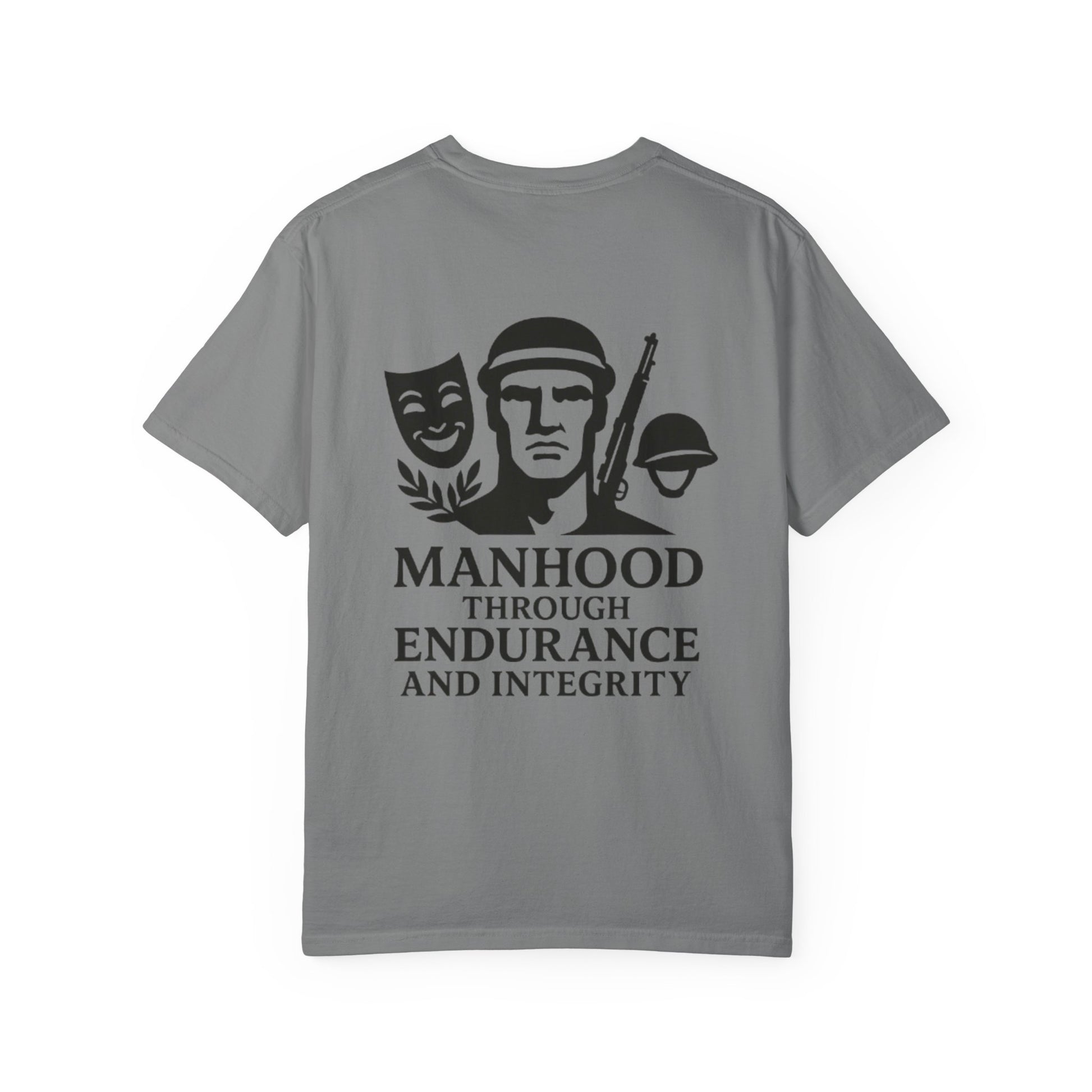 Inspirational Unisex T-Shirt: Manhood Through Endurance and Integrity, Gift for Dads, Motivational Apparel, Everyday Wear, Men's T-Shirt