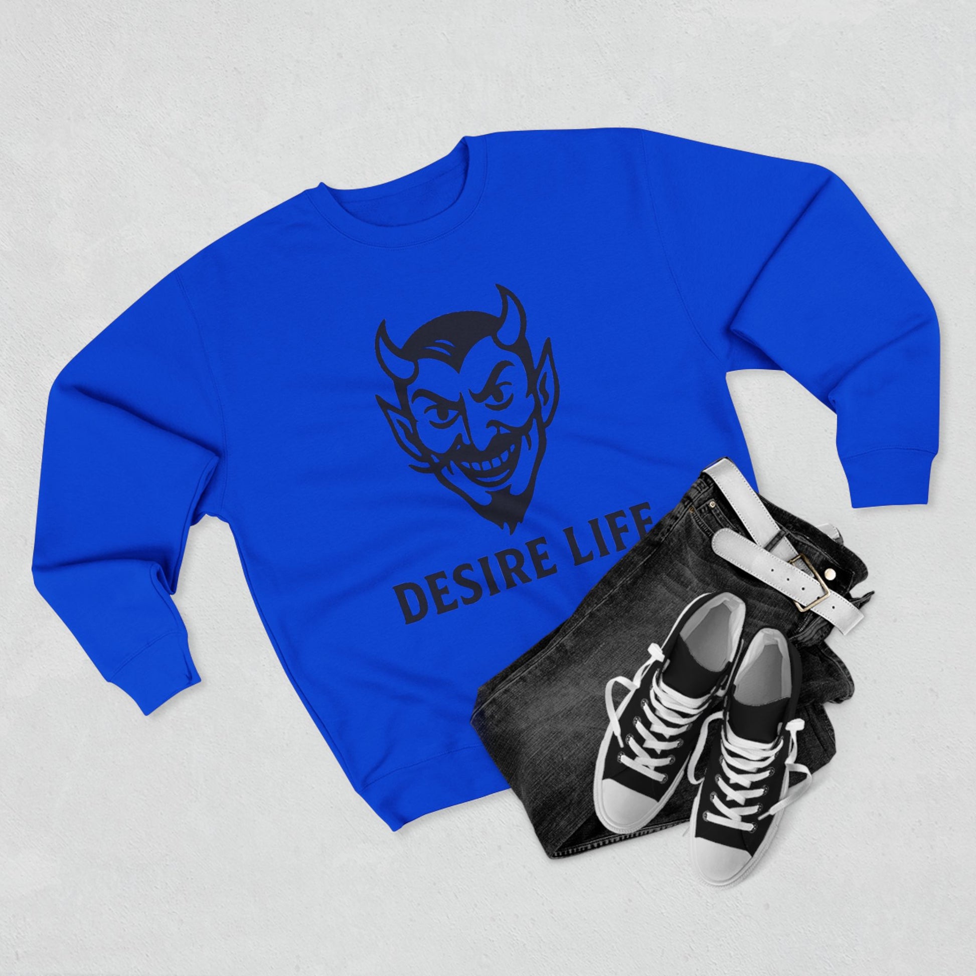 Unisex Crewneck Sweatshirt with 'Desire Life' Design | Casual Streetwear, Graphic Sweatshirt, Gift for Him/Her, Trendy Fashion, [...]