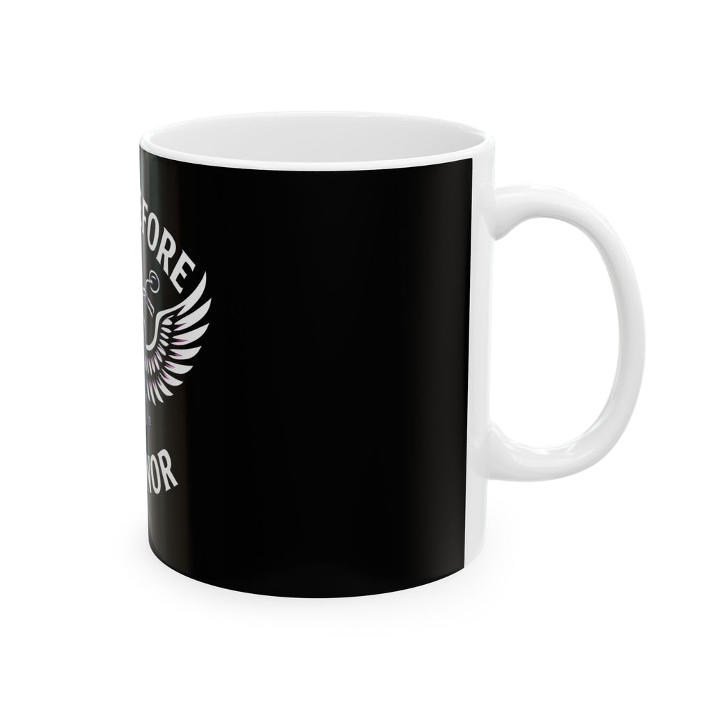 Motorcycle Lover's Ceramic Mug - Duty Before Dishonor, Biker Gift, Bike Enthusiast Coffee Cup, Personalized Mug, Father's Day Gift