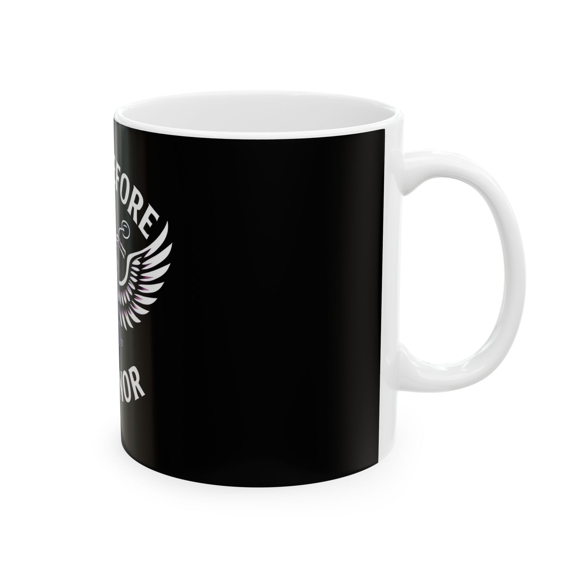 Motorcycle Lover's Ceramic Mug - Duty Before Dishonor, Biker Gift, Bike Enthusiast Coffee Cup, Personalized Mug, Father's Day Gift