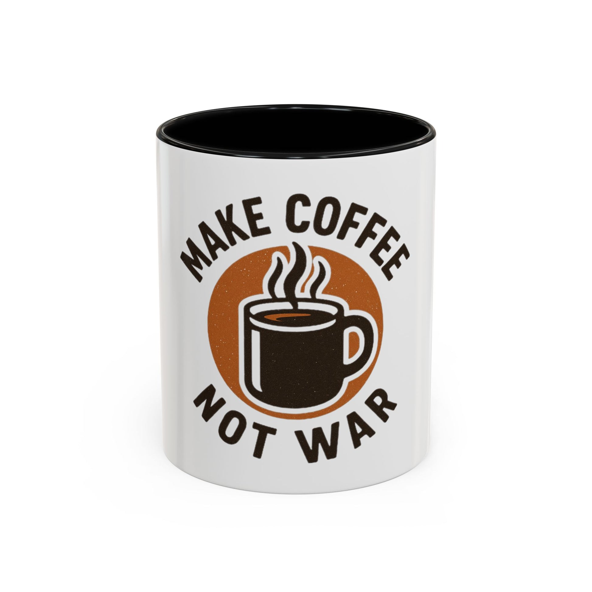 Make Coffee Not War Mug, Accent Coffee Mug Gift, Peaceful Coffee Lover Mug, Unique Coffee Cup, Home Office Decor