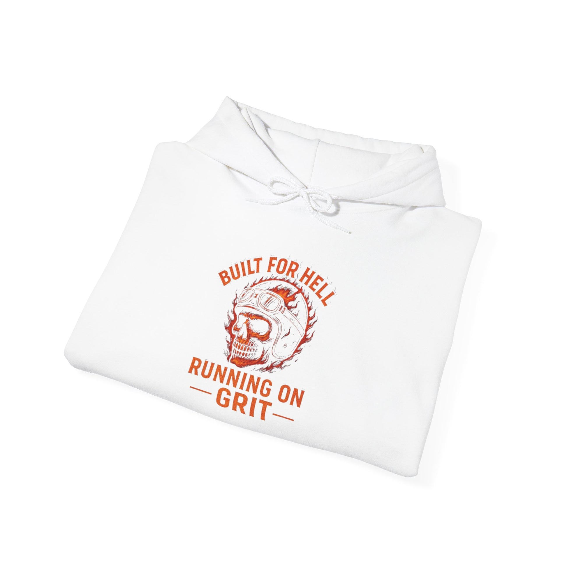 Built for Hell Hoodie - Unisex Heavy Blend Sweatshirt, Grit Motivation Apparel, Outdoorsy Gift, Casual Wear, Workout Hoodie