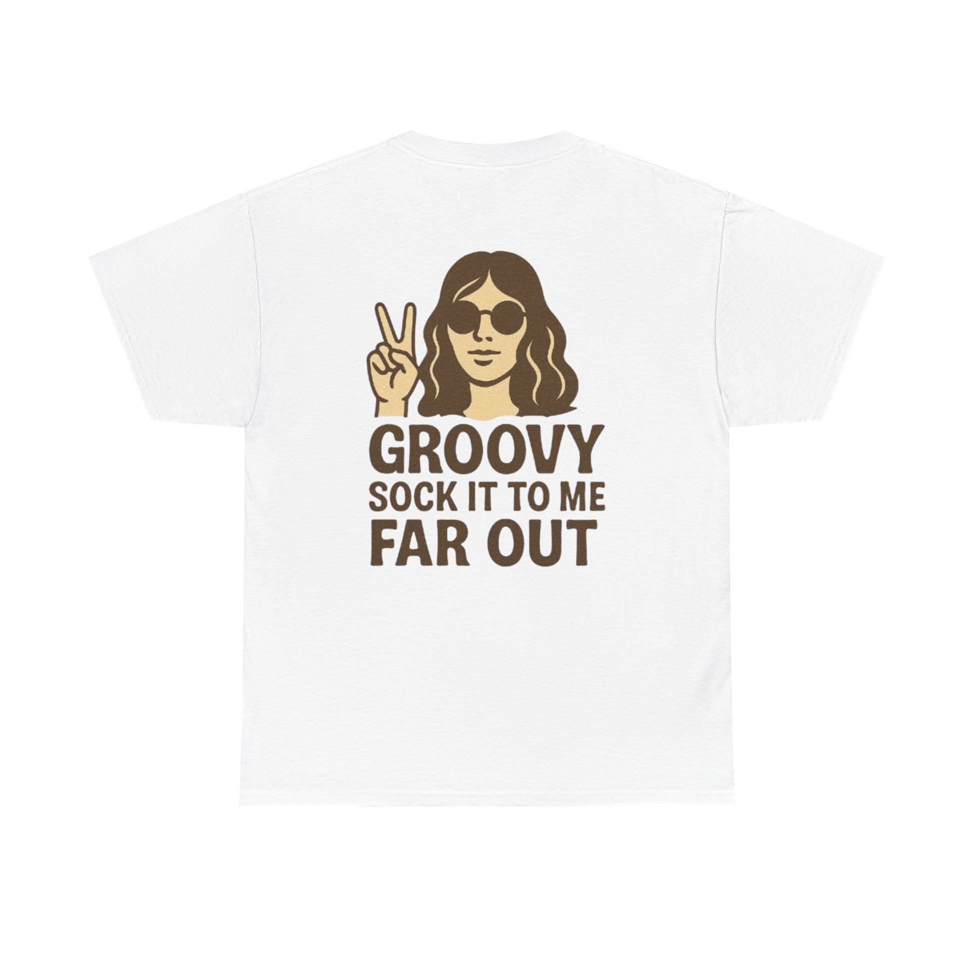 Groovy Unisex Heavy Cotton Tee - Retro Vintage Graphic Tee, Festival Wear, Casual Street Style, Gift for Music Lovers, 70s Aesthetic Shirt