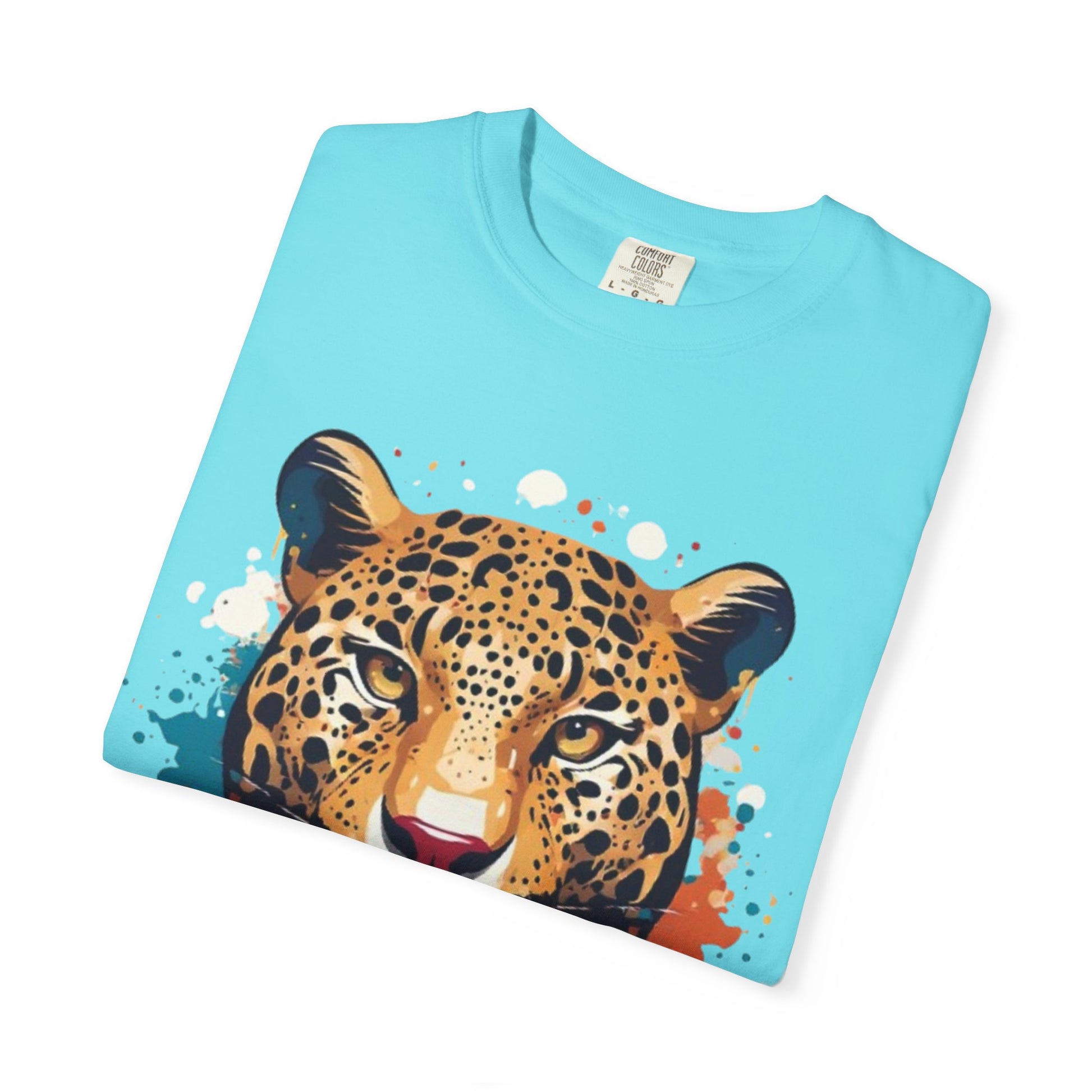 Creative Leopard T-Shirt, Artistic Animal Tee, Unique Gift for Art Lovers, Casual Wear, Trendy Fashion Statement