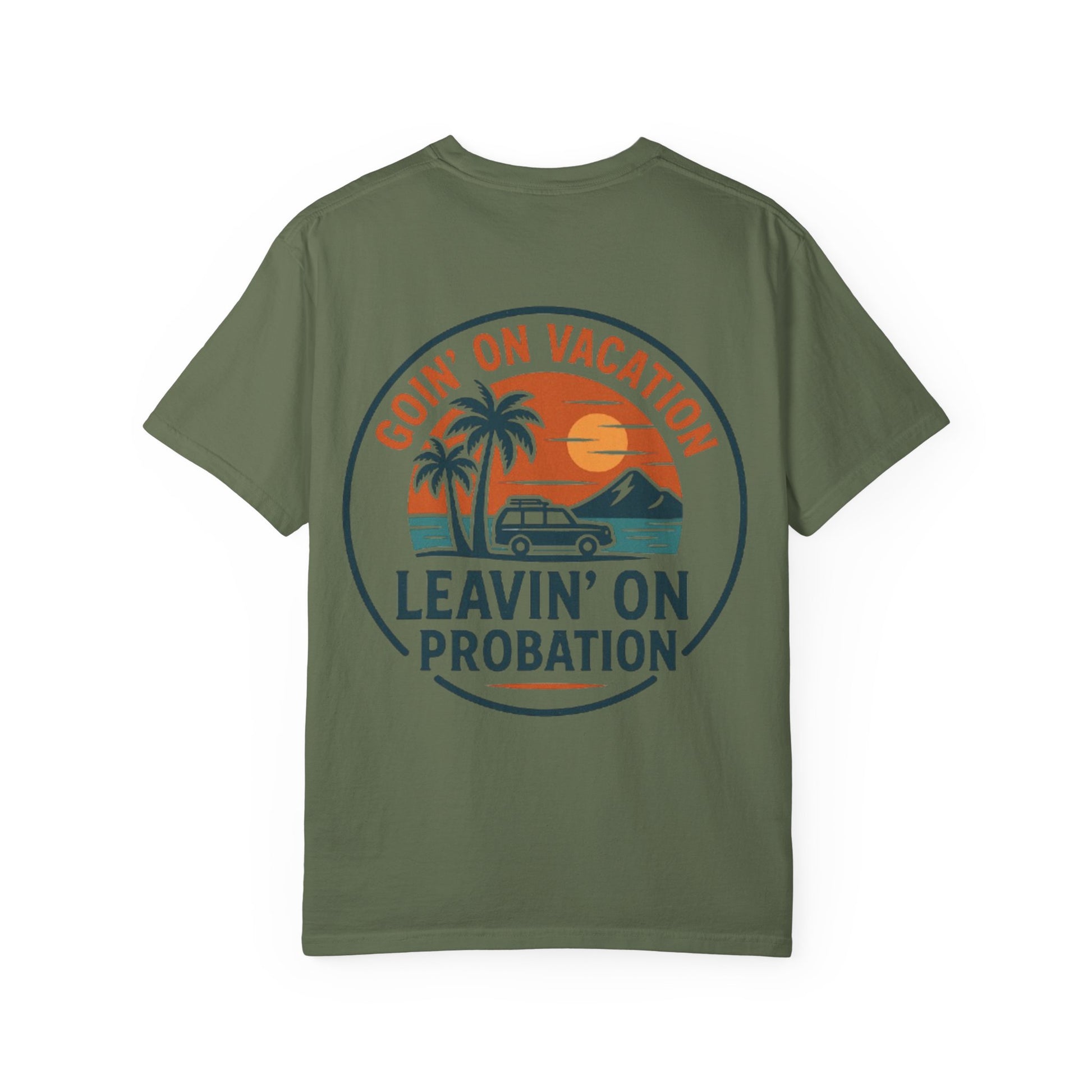 Vacation Vibes Graphic Tee - Goin' on Vacation, Leavin' on Probation, Gift for Travelers, Summer T-Shirt, Fun Casual Wear, Unisex Apparel