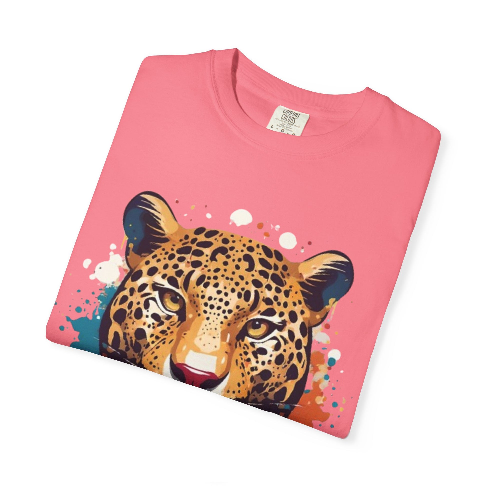 Creative Leopard T-Shirt, Artistic Animal Tee, Unique Gift for Art Lovers, Casual Wear, Trendy Fashion Statement