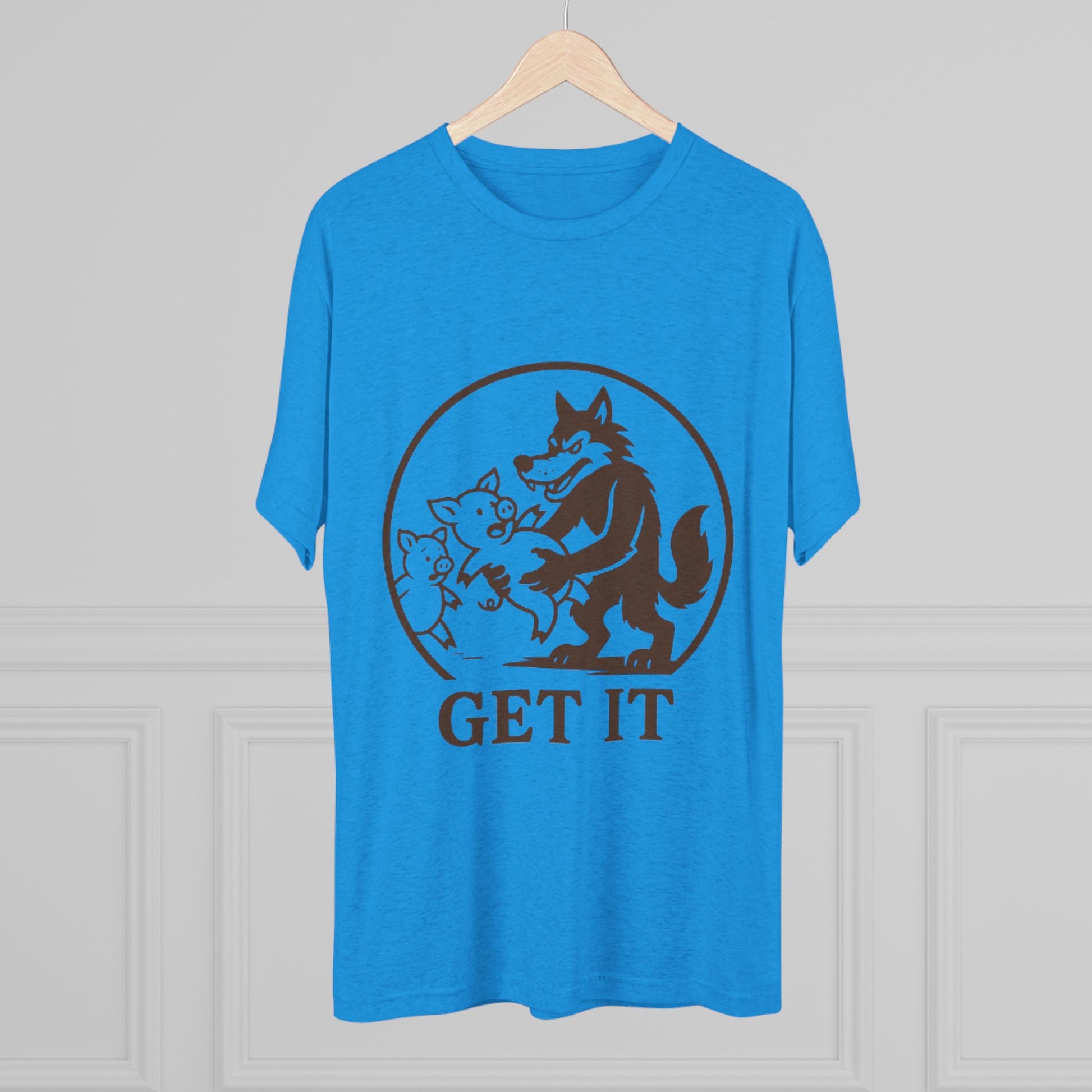 Playful Animal Graphic Tee - Unisex Crew Shirt, Funny Wolf Design, Gifts for Animal Lovers, Casual Wear, Humor Apparel, Birthday Gift