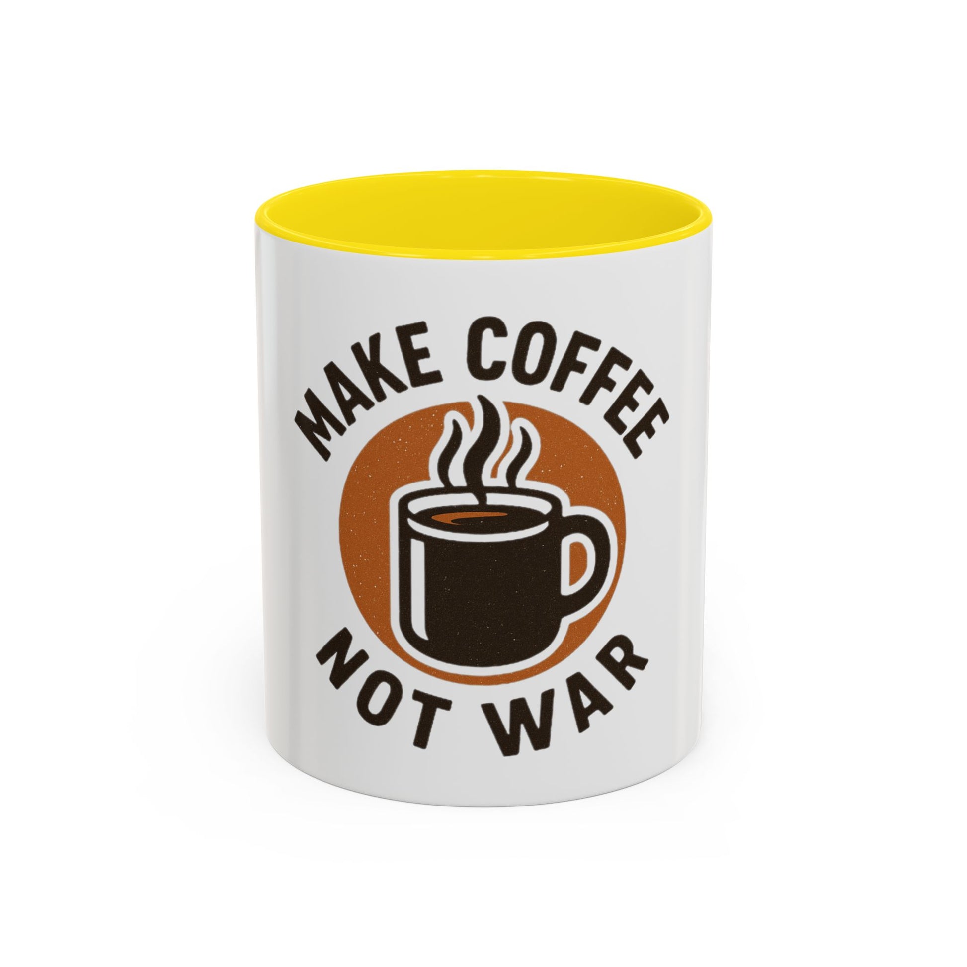 Make Coffee Not War Mug, Accent Coffee Mug Gift, Peaceful Coffee Lover Mug, Unique Coffee Cup, Home Office Decor