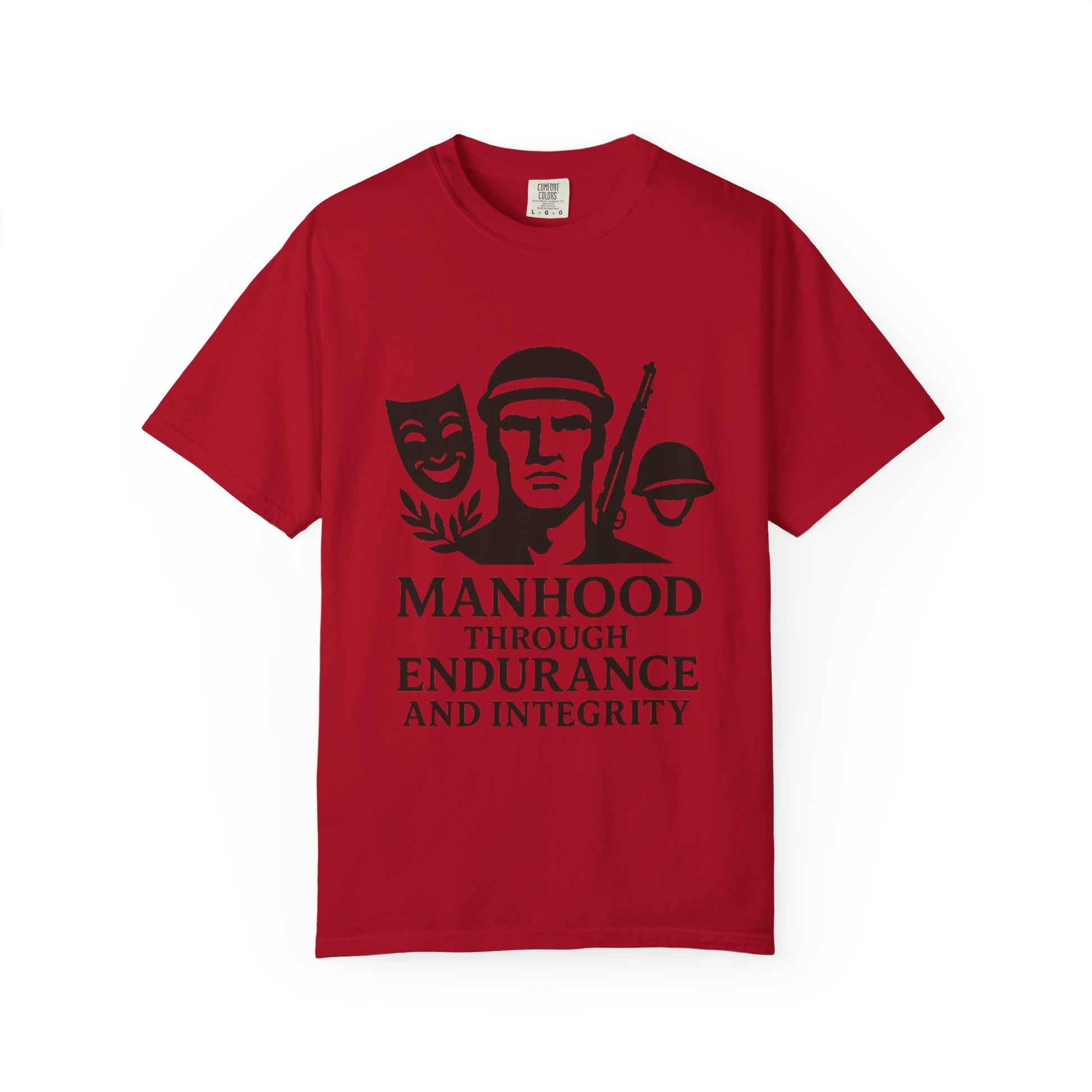 Inspirational Unisex T-Shirt: Manhood Through Endurance and Integrity, Gift for Dads, Motivational Apparel, Everyday Wear, Men's T-Shirt