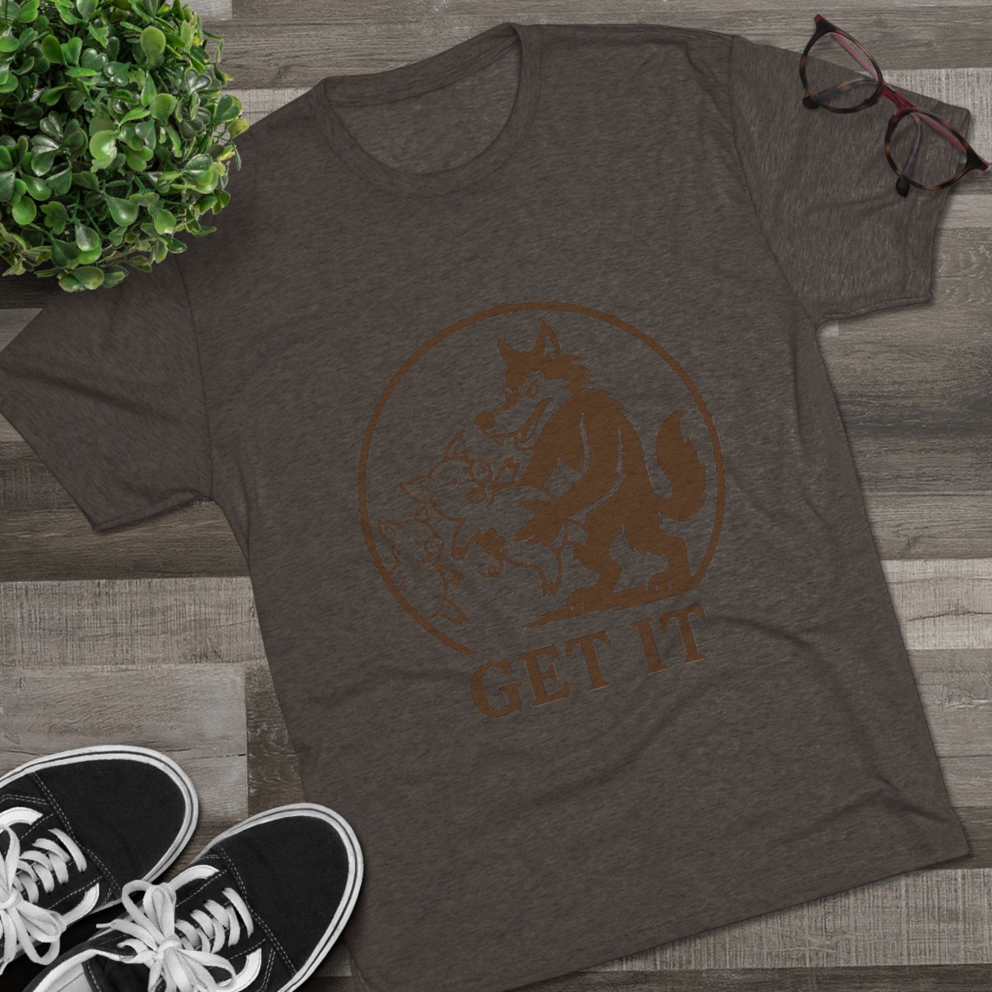 Playful Animal Graphic Tee - Unisex Crew Shirt, Funny Wolf Design, Gifts for Animal Lovers, Casual Wear, Humor Apparel, Birthday Gift